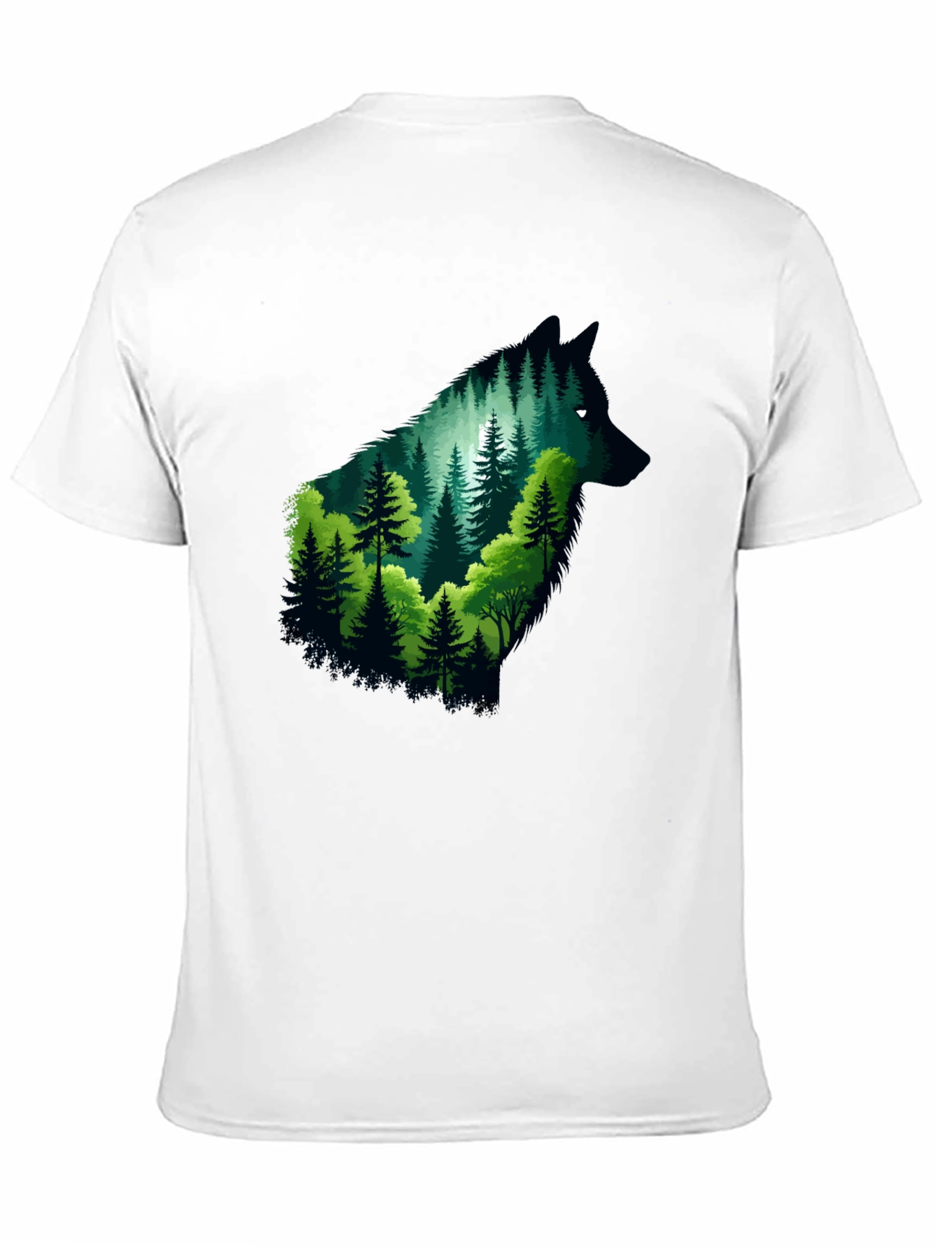 Wolf Forest Graphic Tee - Black