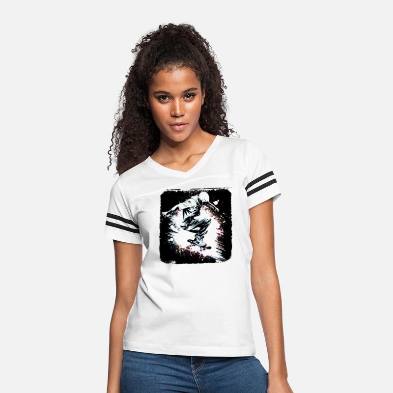 Dynamic Skateboarding Vibe - Negative Space Skater