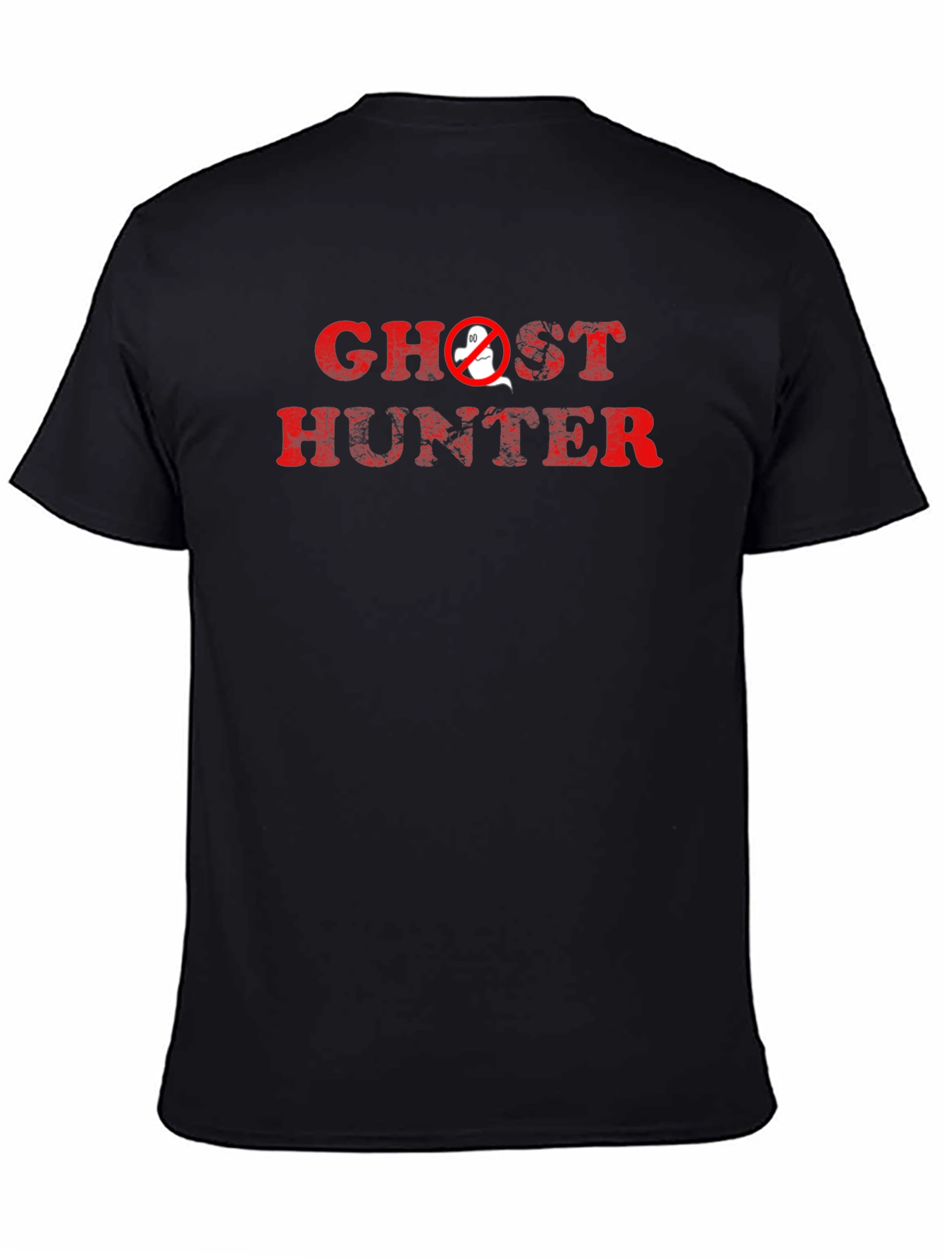 Ghost Hunter Graphic Tee - Cool Design Black T-Shirt