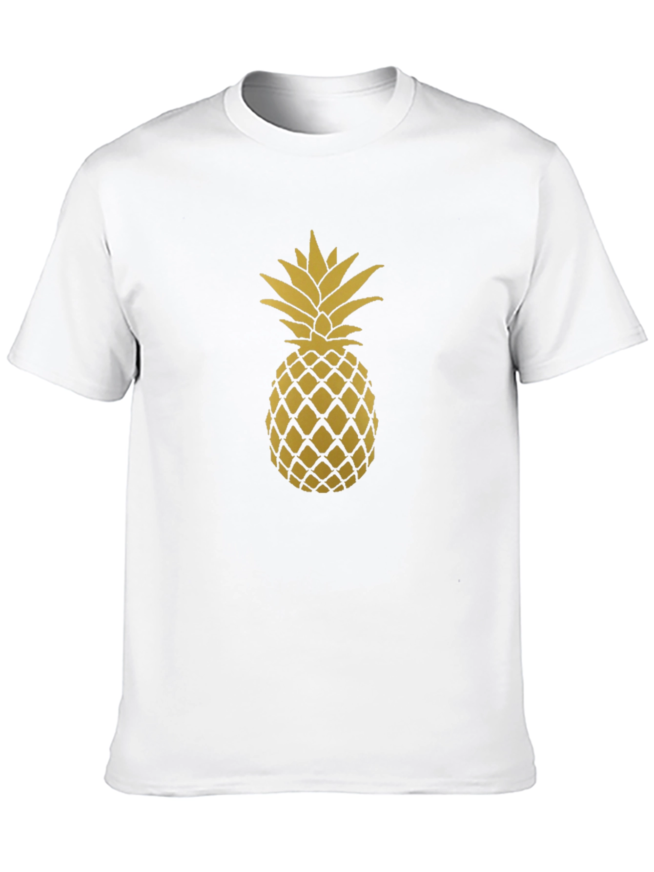 Pineapple Graphic Tee - Black Cotton T-Shirt