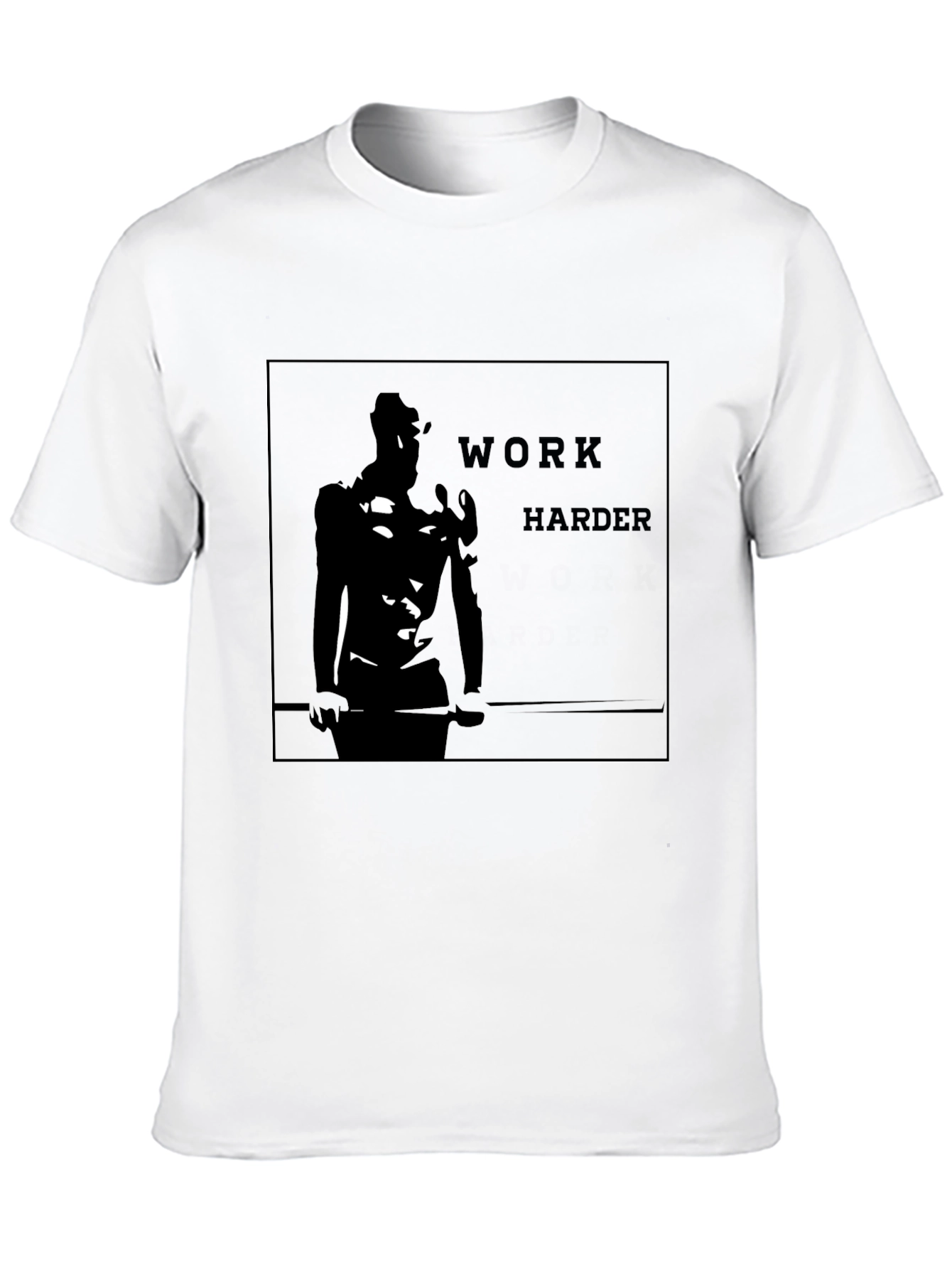 Work Harder Black Graphic Tee