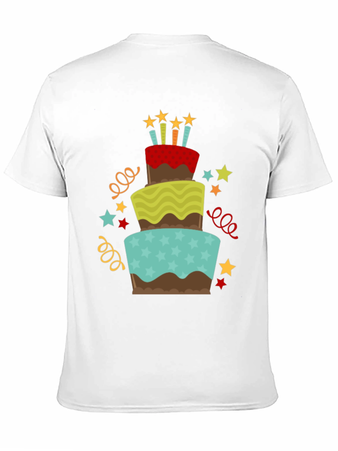 Birthday Cake Graphic Tee - Celebration Shirt