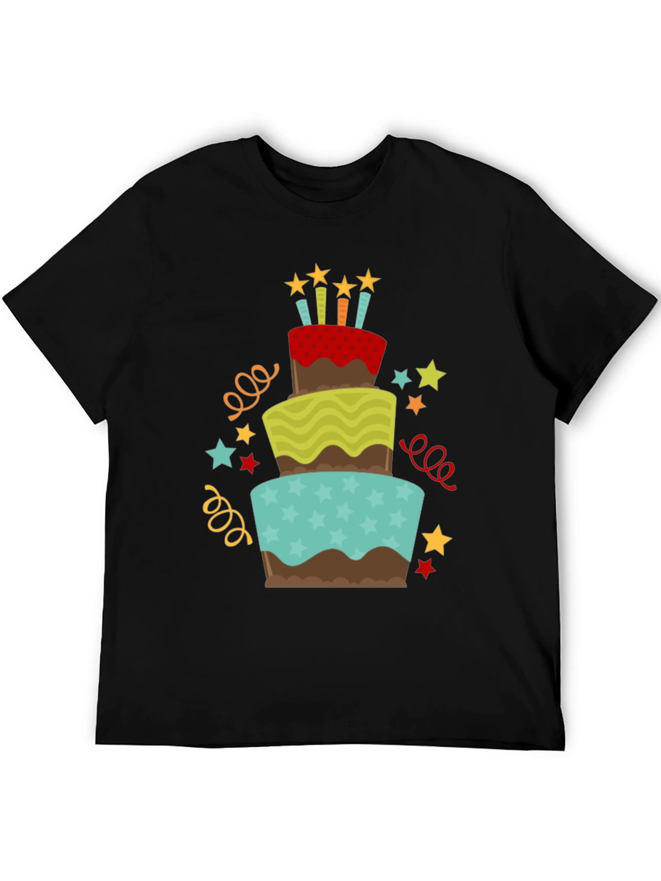 Birthday Cake Graphic Tee - Celebration Shirt