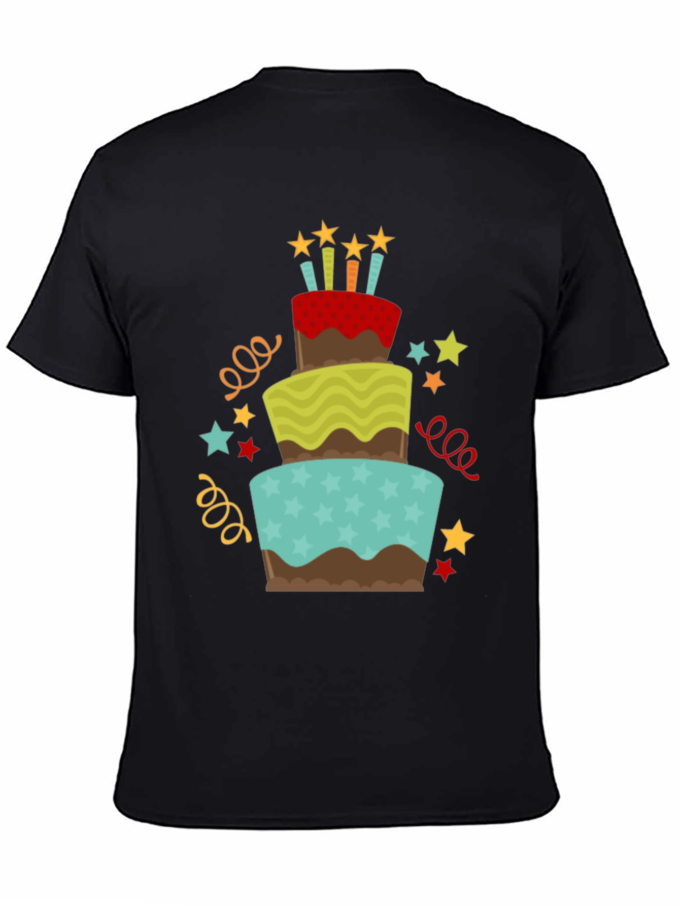 Birthday Cake Graphic Tee - Celebration Shirt
