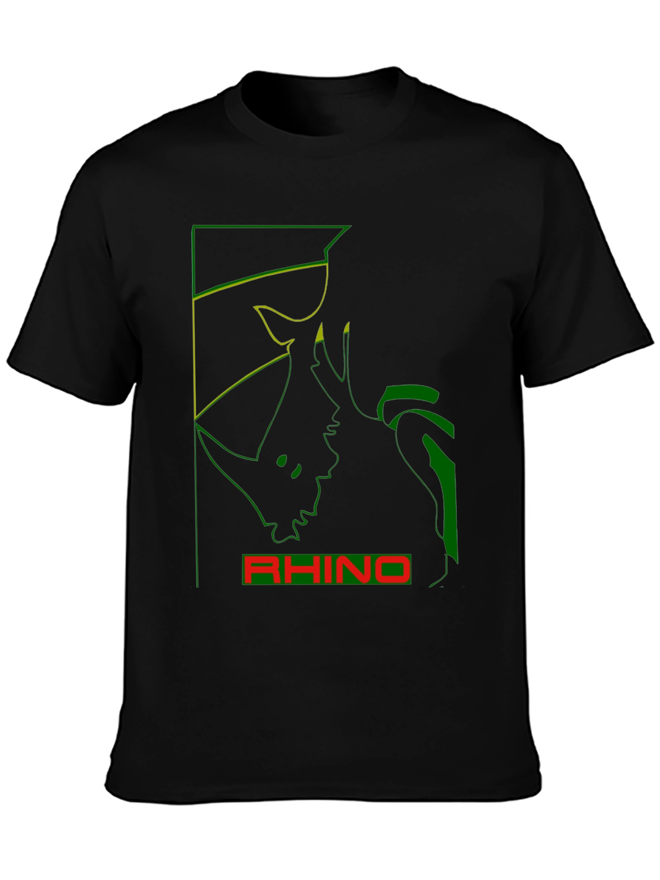 Rhino Graphic Tee - Bold Animal Print T-Shirt