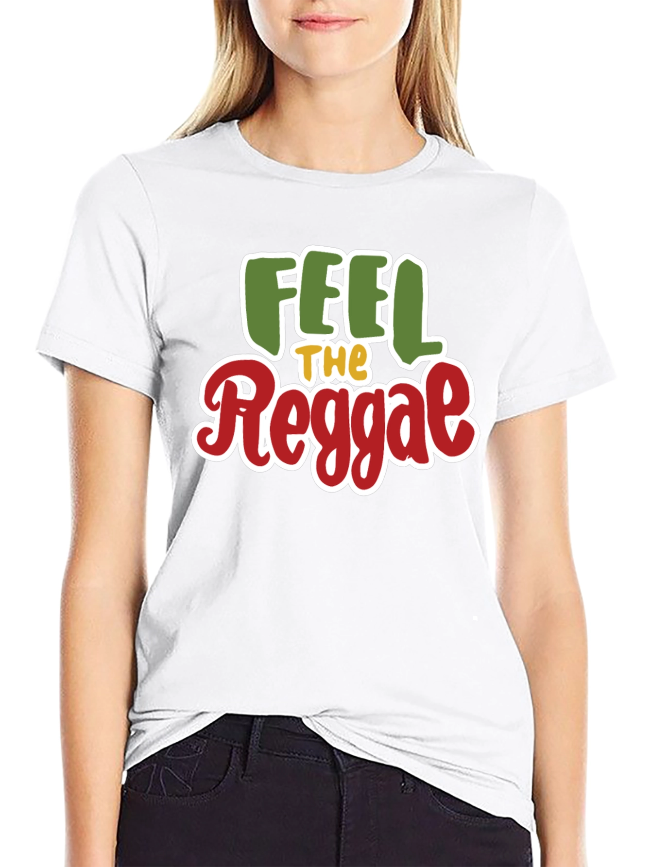Feel The Reggae Graphic T-Shirt - Black