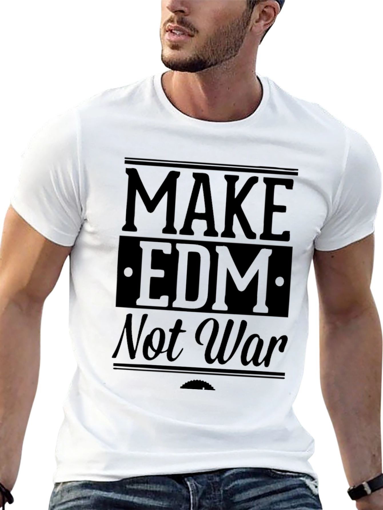 Make EDM Not War Black Graphic Tee