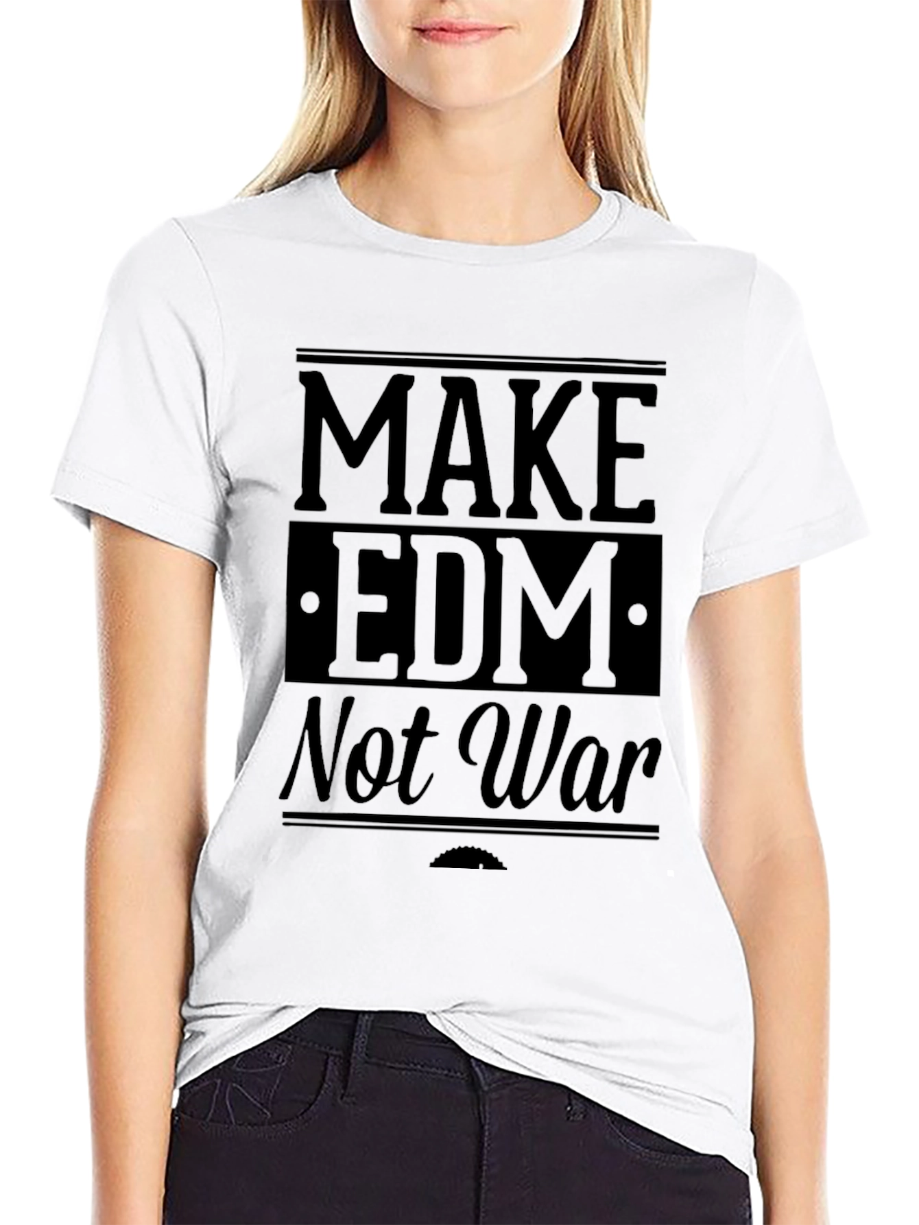 Make EDM Not War Black Graphic Tee