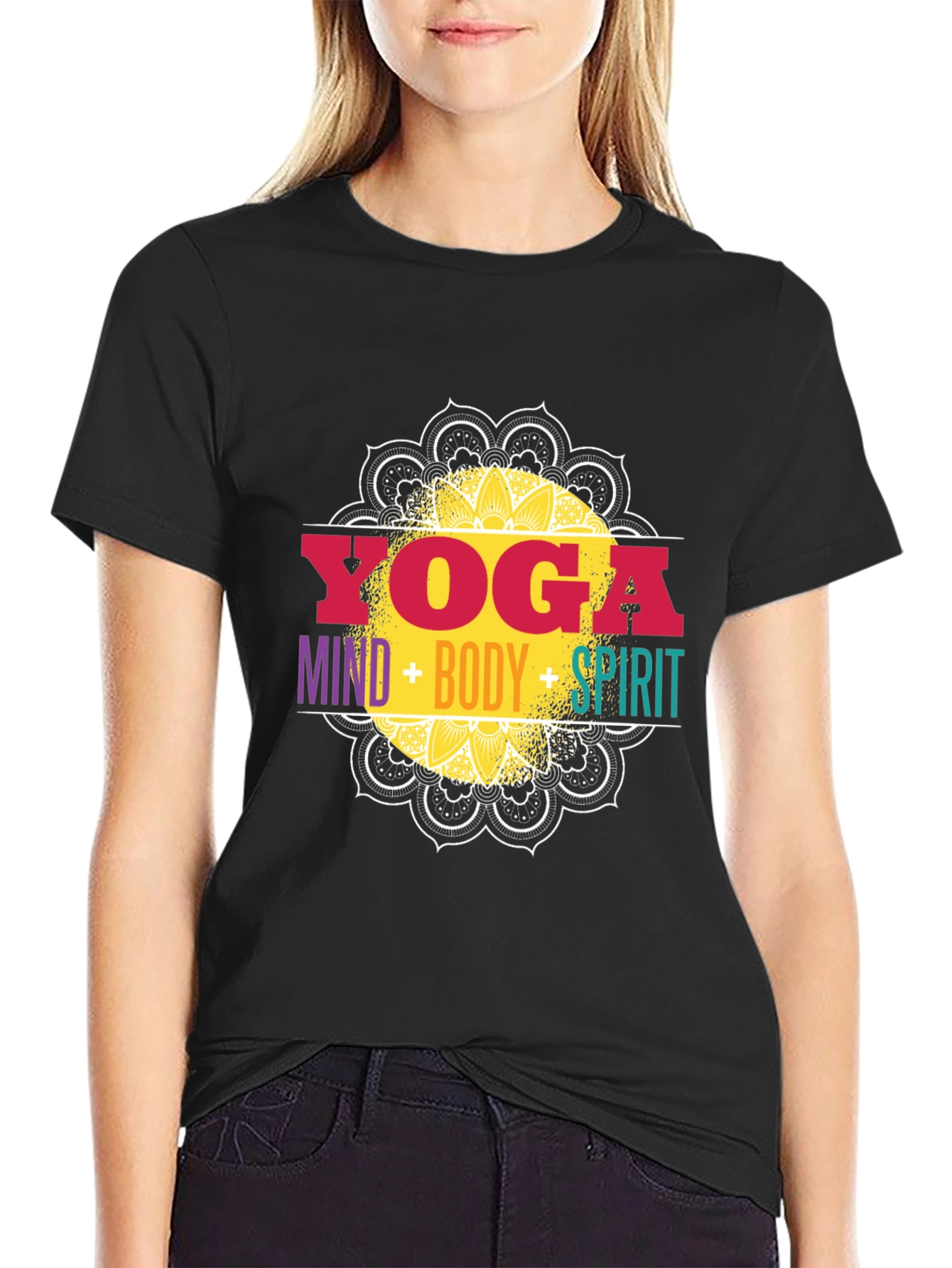 Yoga Mind Body Spirit Graphic Tee