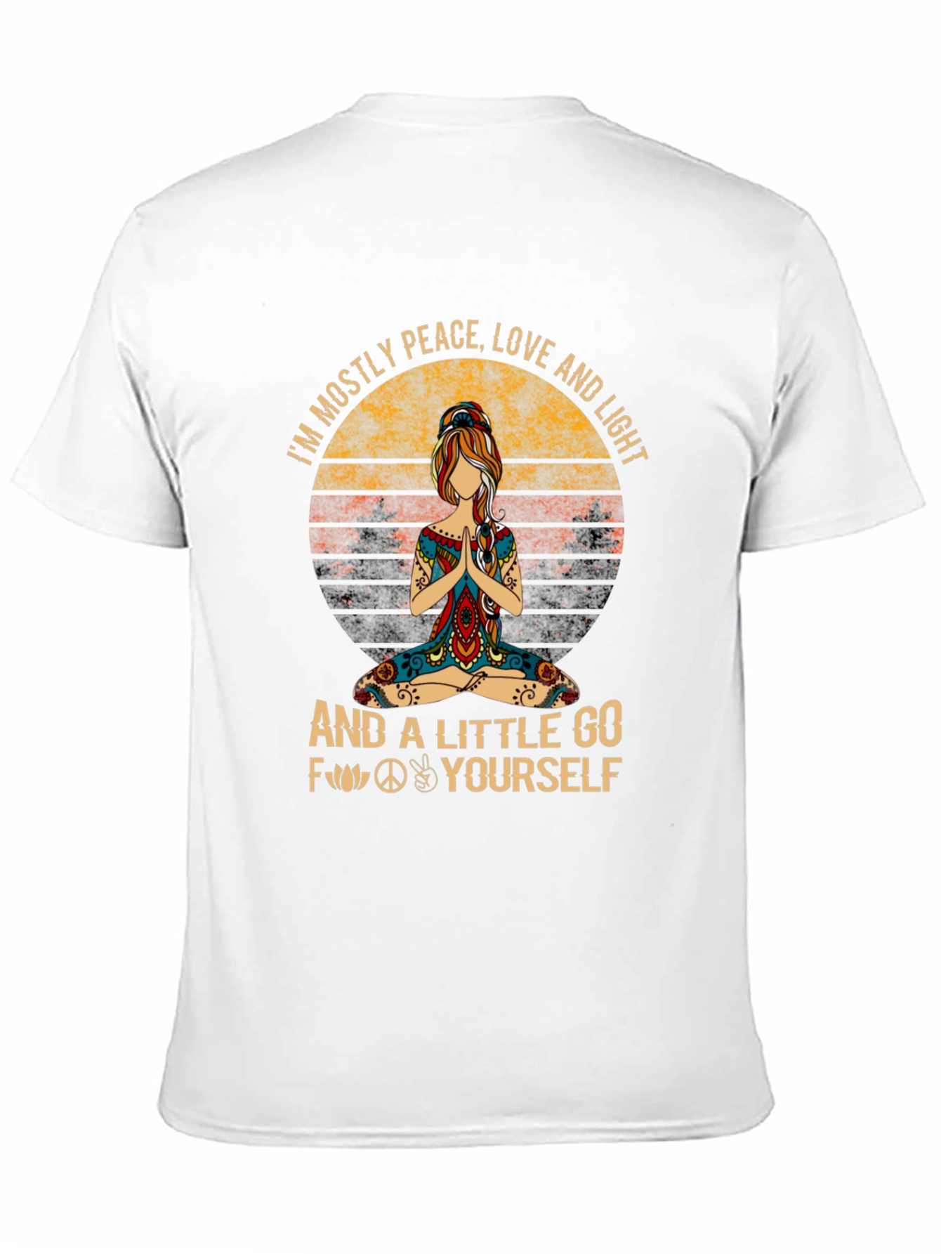 Peace Love Light Yoga Graphic Tee