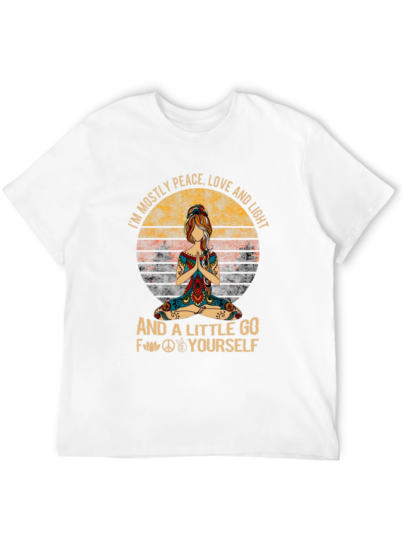 Peace Love Light Yoga Graphic Tee