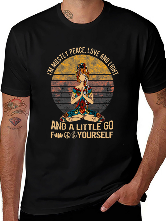 Peace Love Light Yoga Graphic Tee