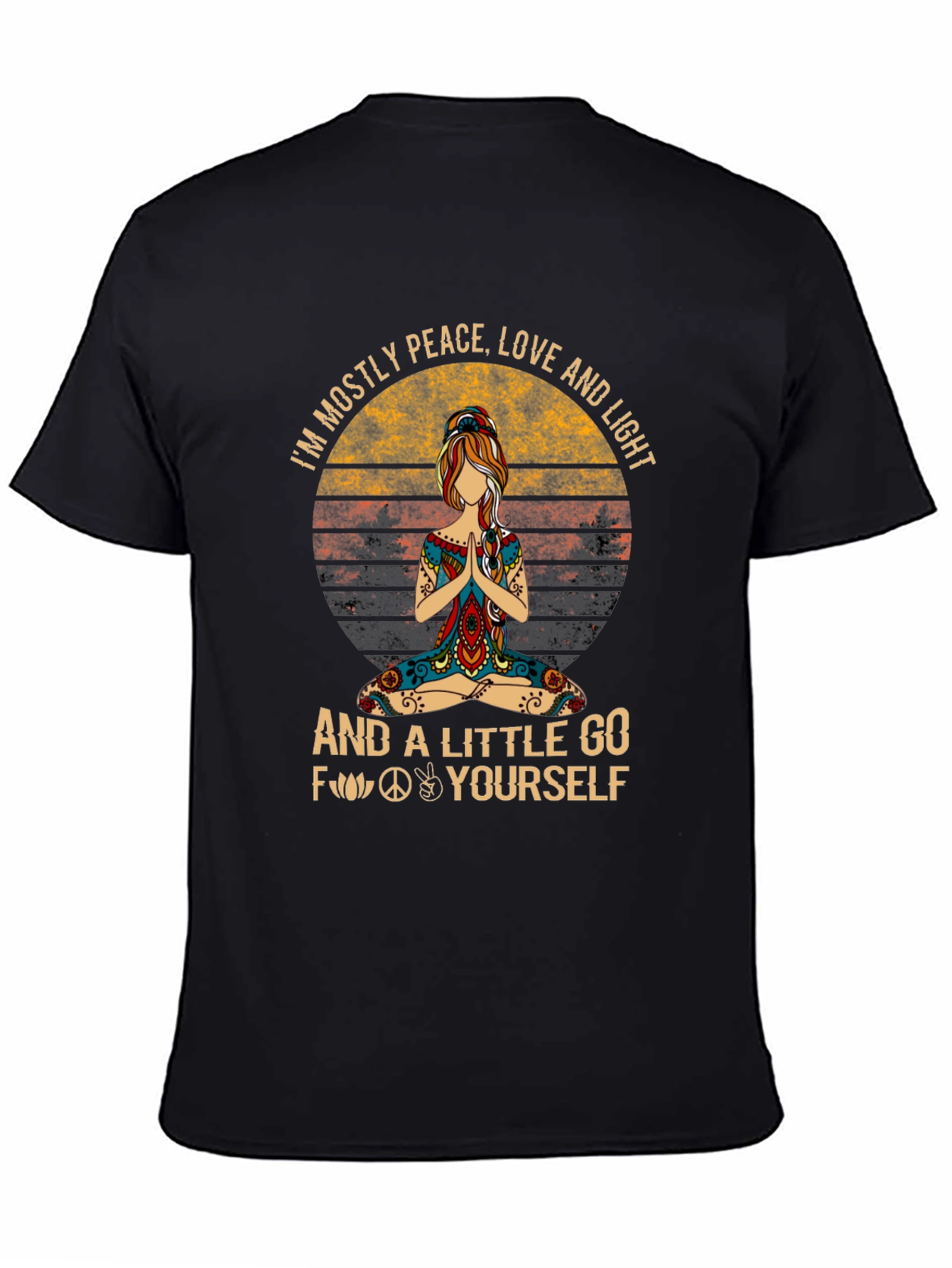 Peace Love Light Yoga Graphic Tee