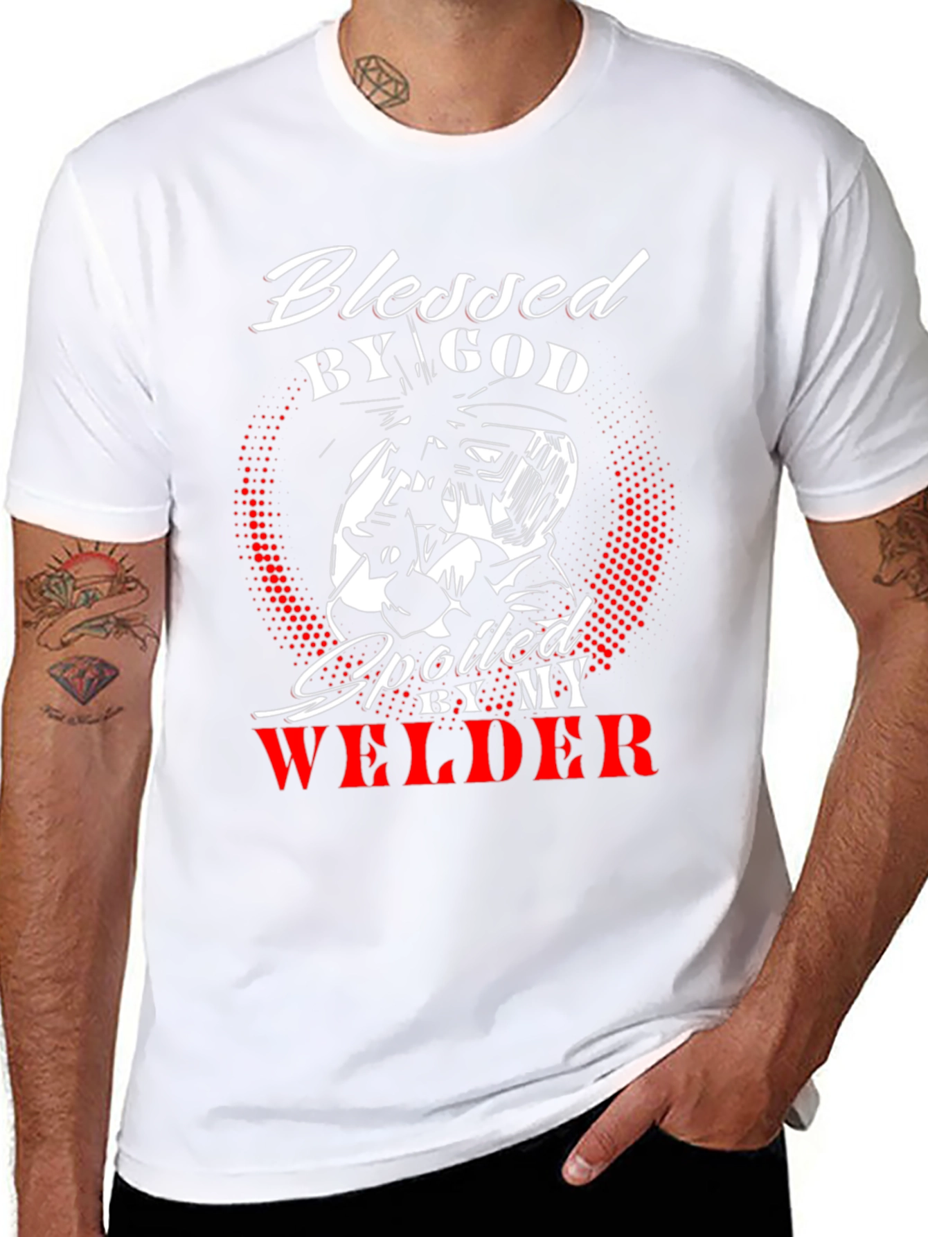 Blessed by God Spoiled by my Welder T-Shirt