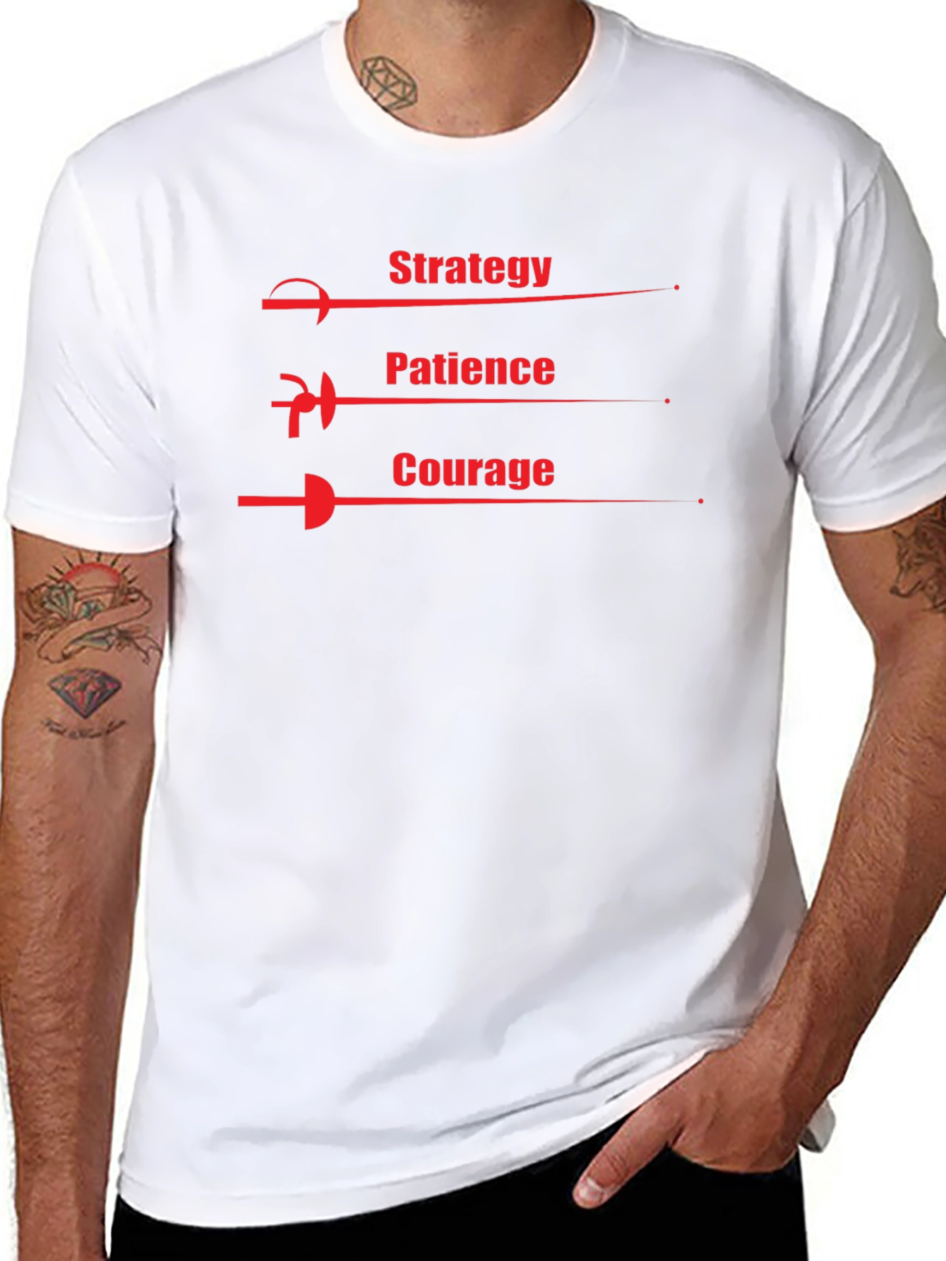 Strategy Patience Courage Graphic Tee