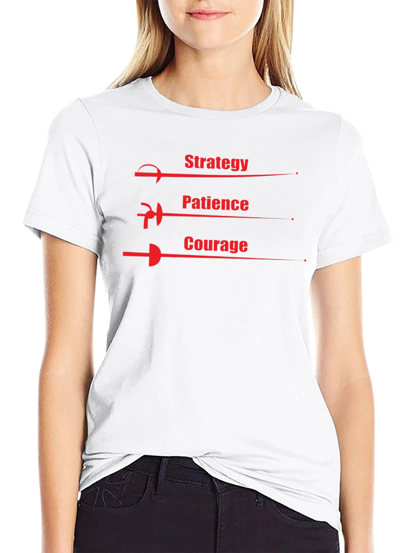 Strategy Patience Courage Graphic Tee