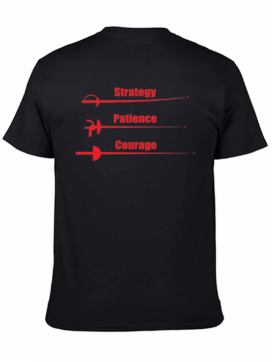 Strategy Patience Courage Graphic Tee