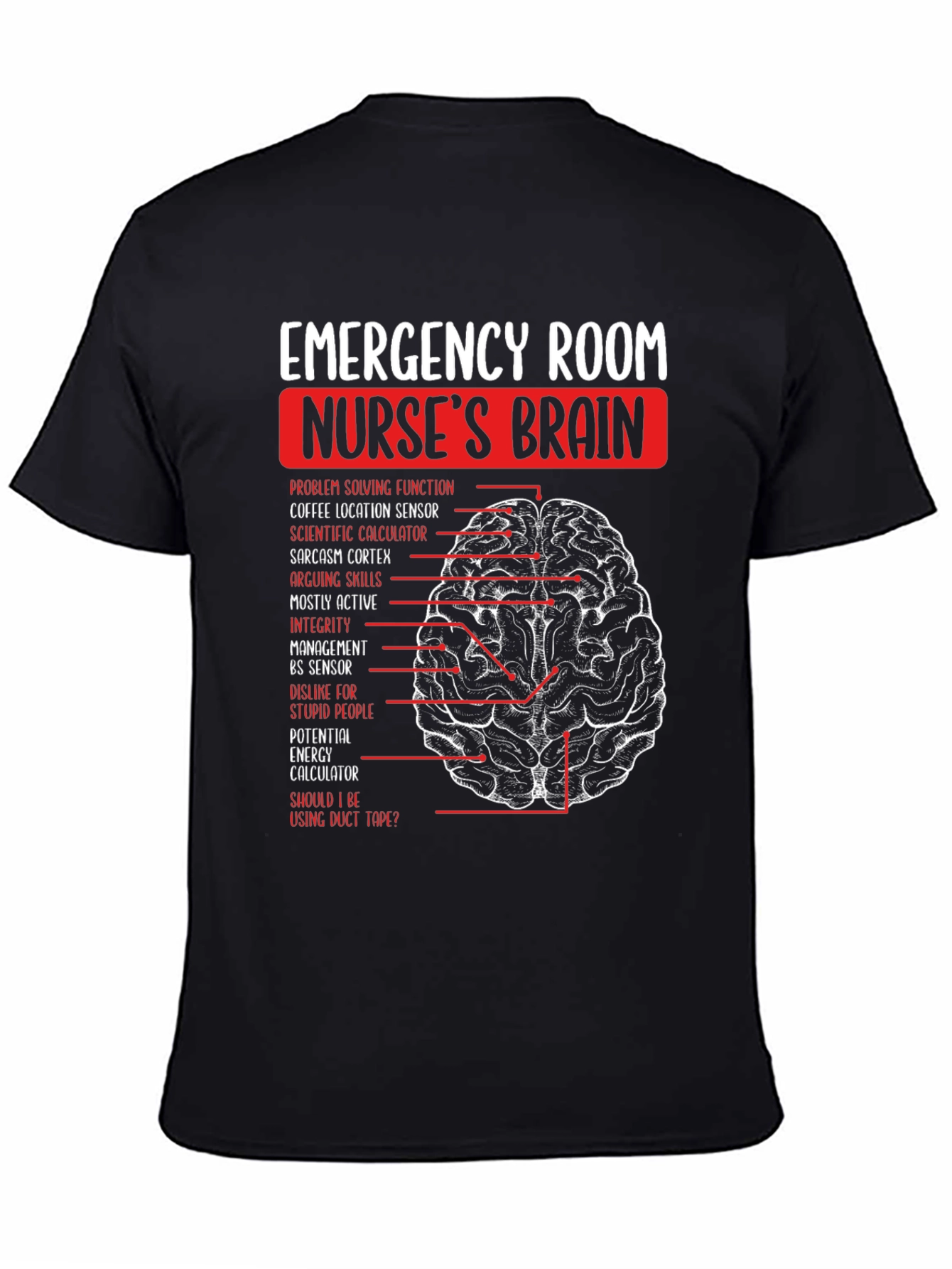 Emergency Room Nurses Brain T-Shirt