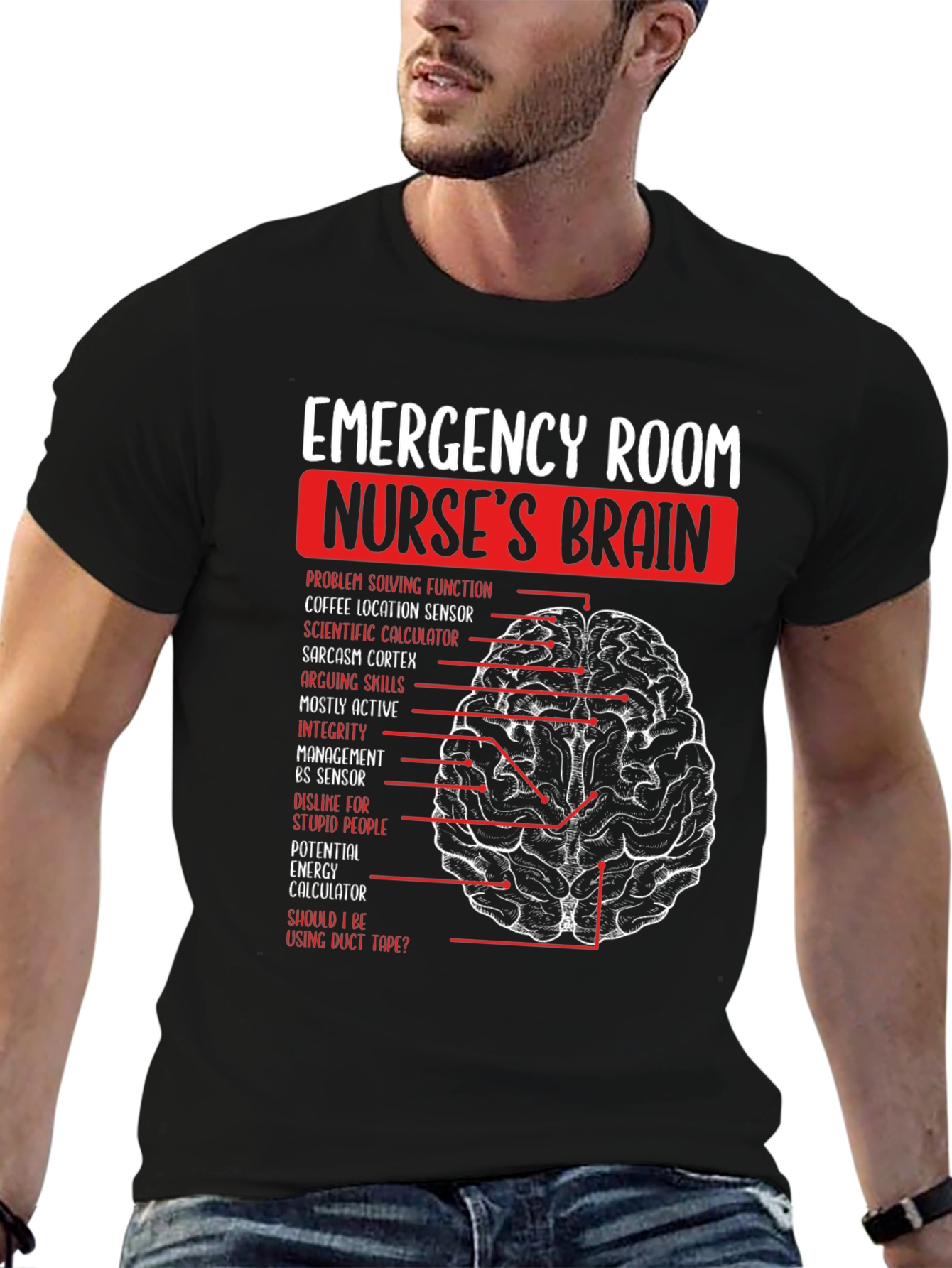 Emergency Room Nurses Brain T-Shirt
