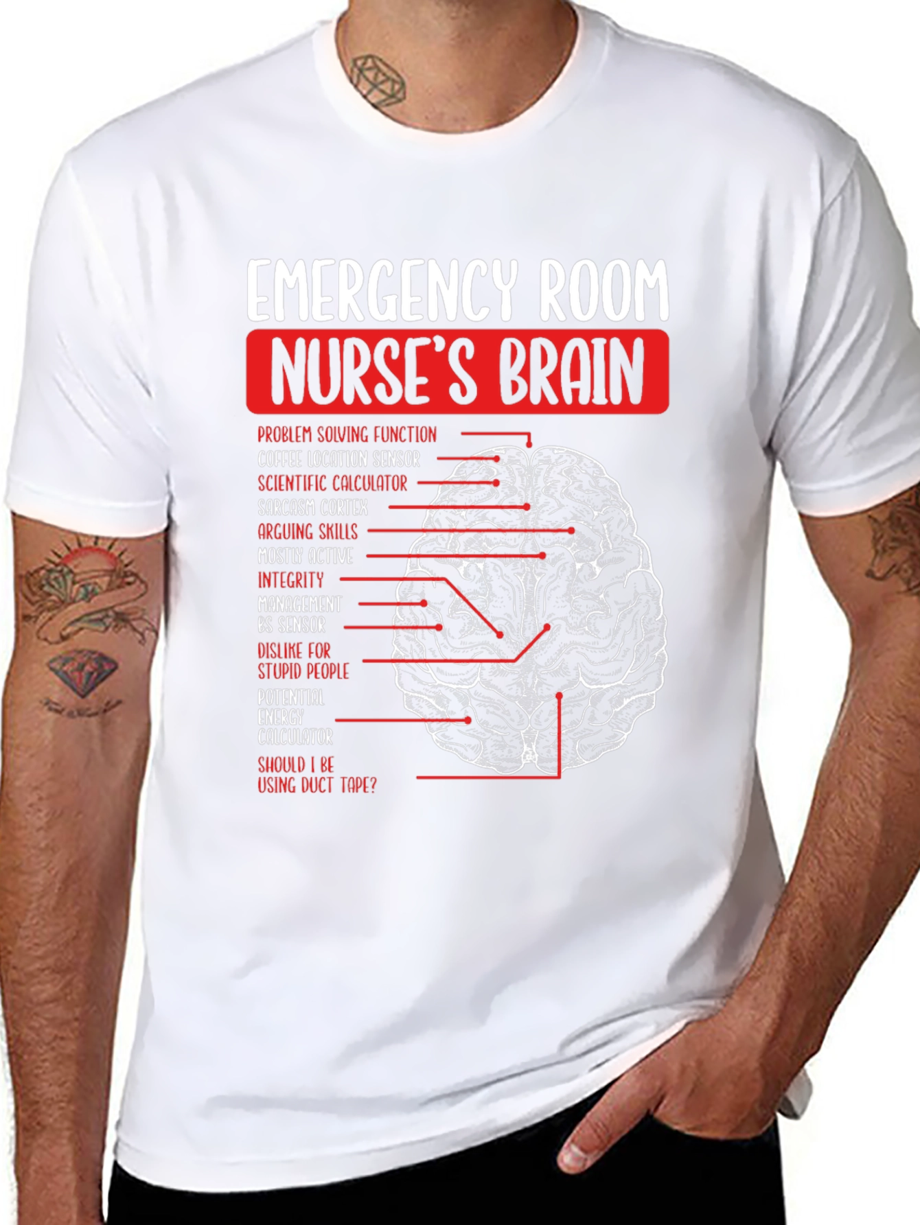 Emergency Room Nurses Brain T-Shirt