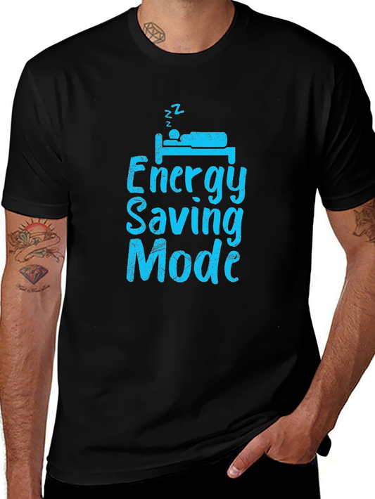 Energy Saving Mode - Black T-Shirt