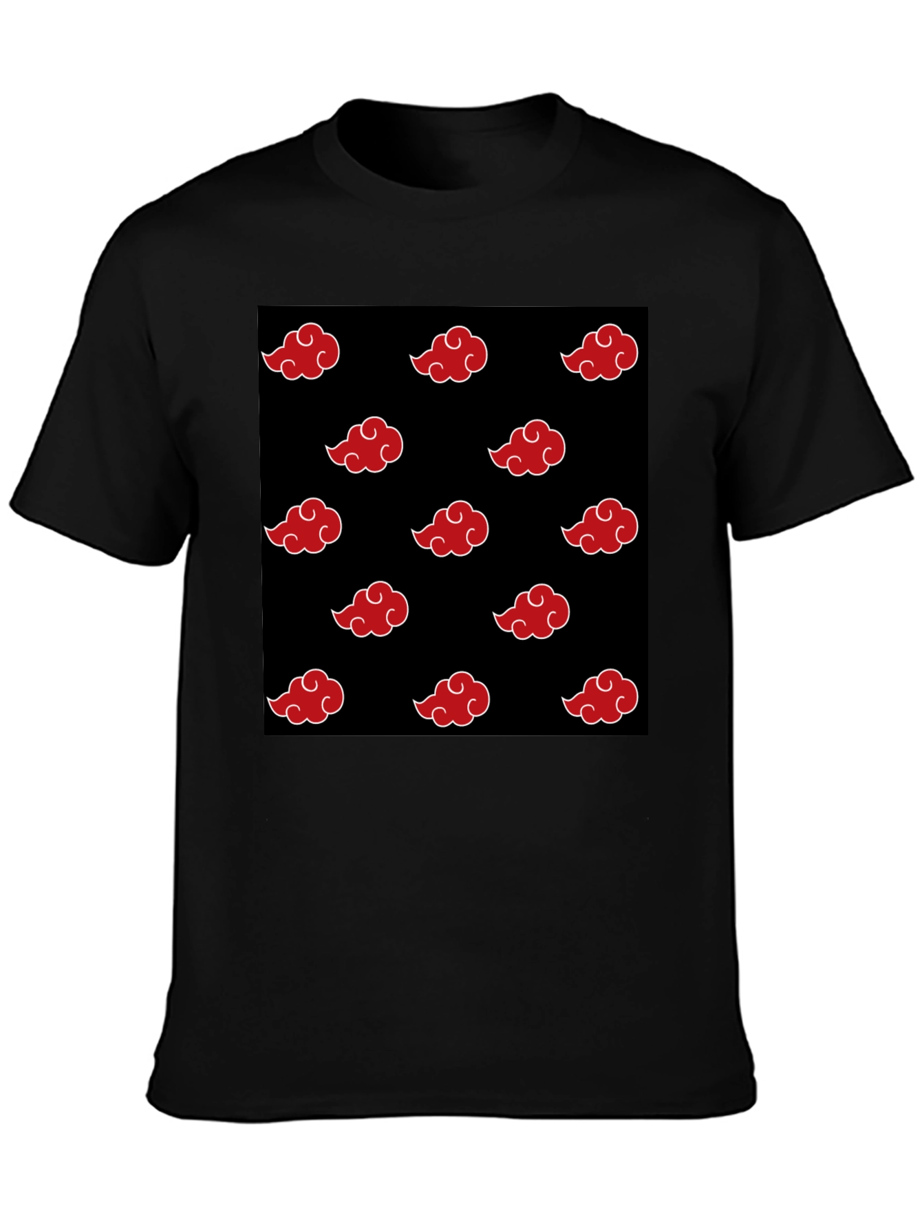 Akatsuki Cloud Pattern Black T-Shirt