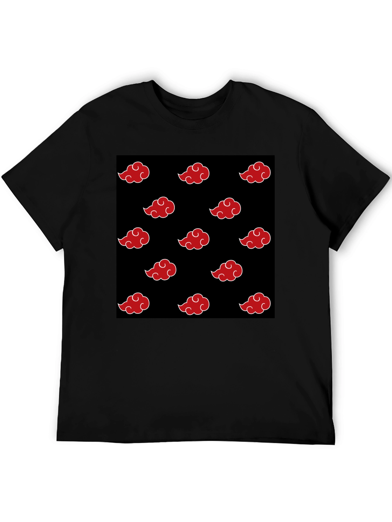 Akatsuki Cloud Pattern Black T-Shirt
