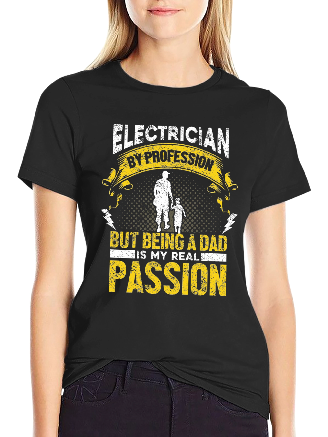 Electrician Dad T-Shirt: My Real Passion