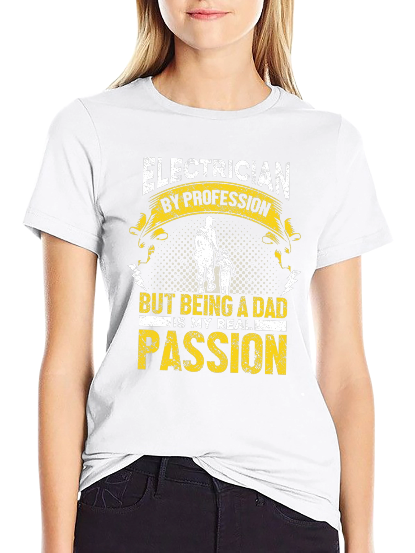 Electrician Dad T-Shirt: My Real Passion