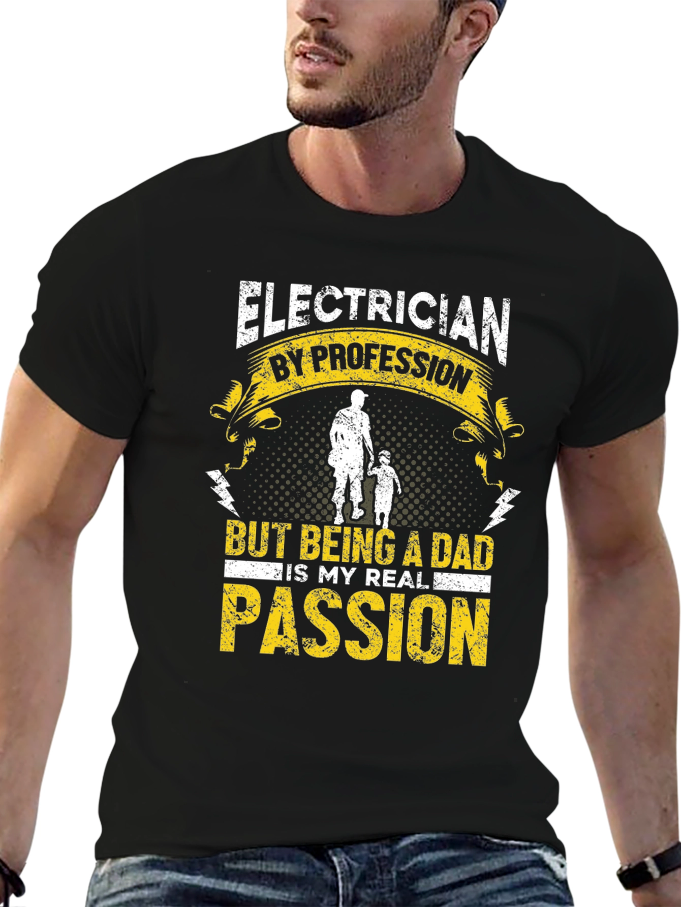 Electrician Dad T-Shirt: My Real Passion