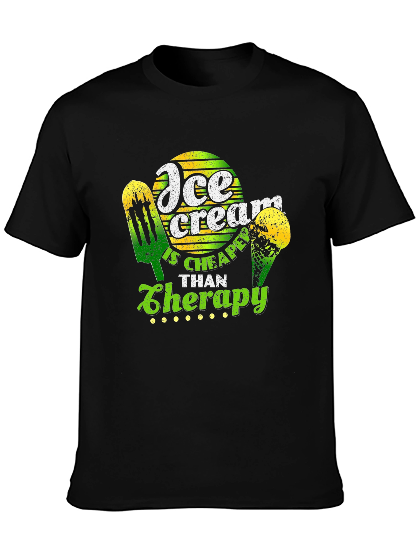 Ice Cream Cheaper Than Therapy Graphic T-Shirt