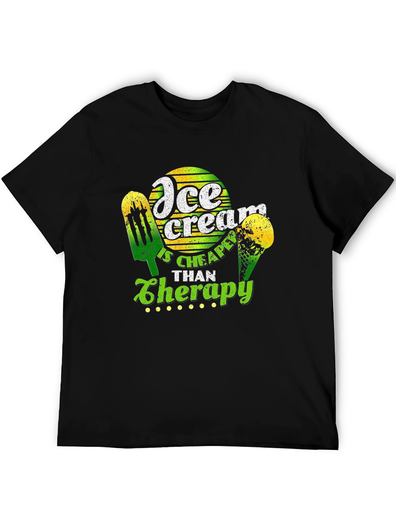 Ice Cream Cheaper Than Therapy Graphic T-Shirt