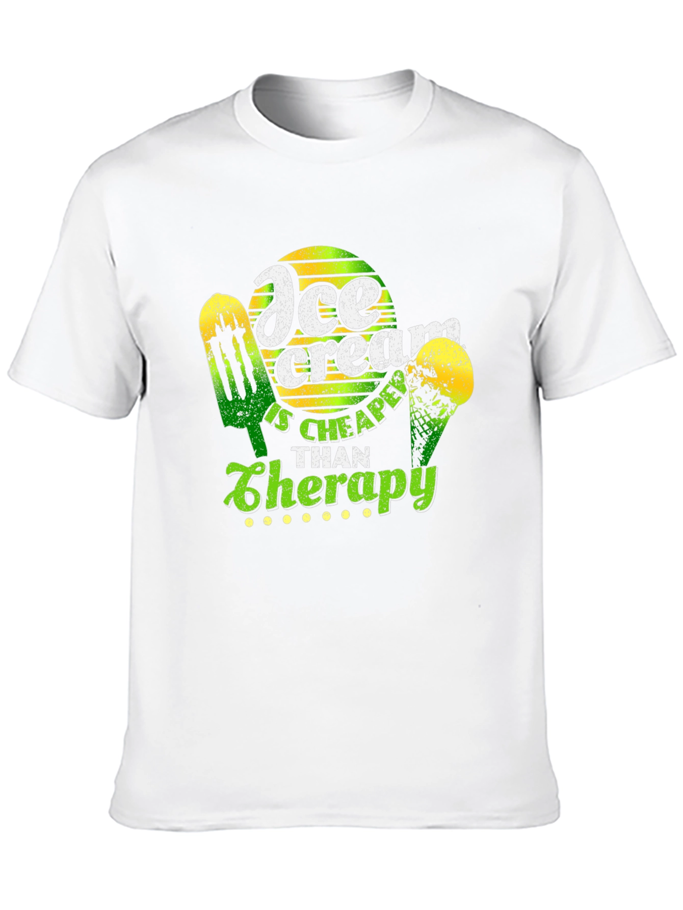 Ice Cream Cheaper Than Therapy Graphic T-Shirt