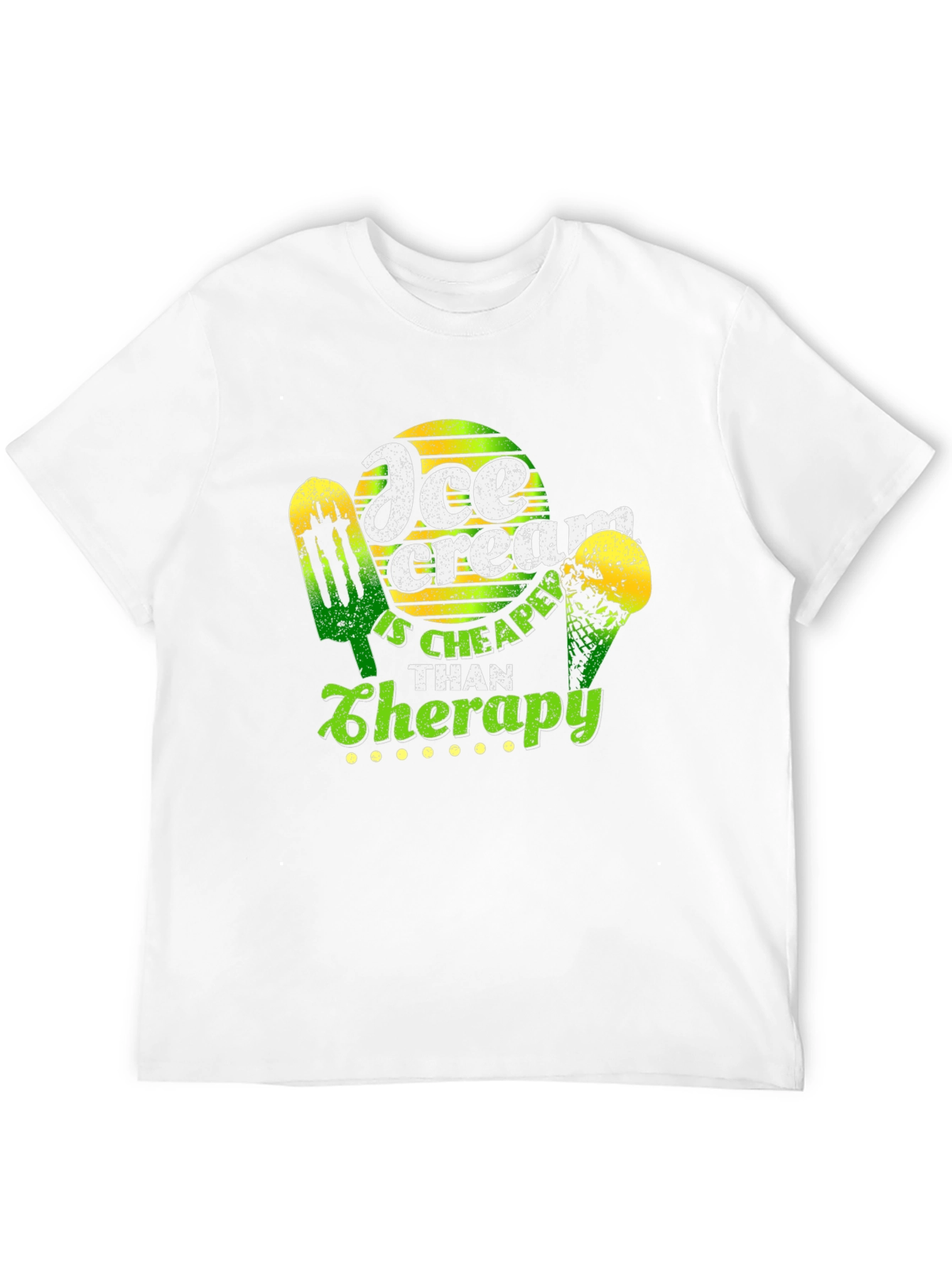 Ice Cream Cheaper Than Therapy Graphic T-Shirt