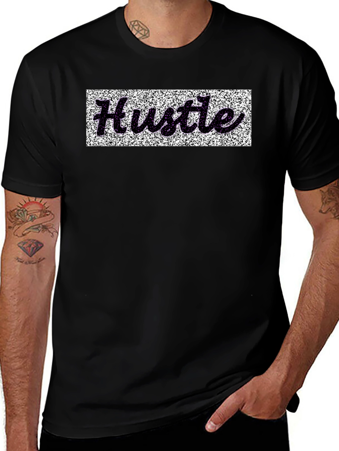 Hustle Graphic Tee - Premium Black Cotton Shirt