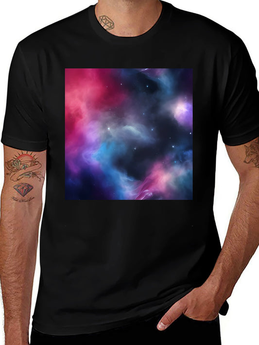 Nebula Print Black T-Shirt