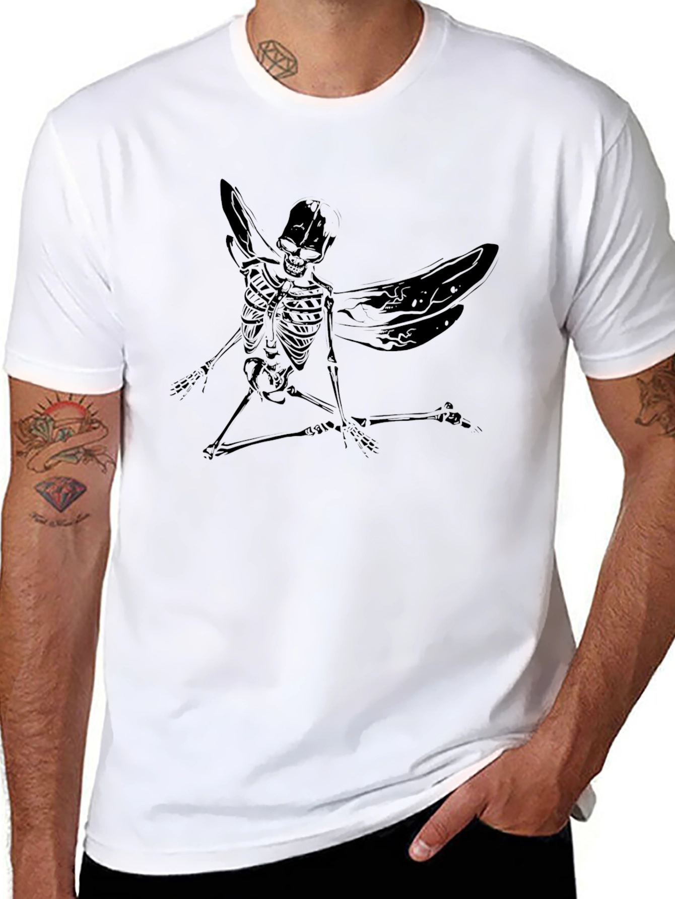 Grim Fairy T-Shirt: Skeleton Fairy Design