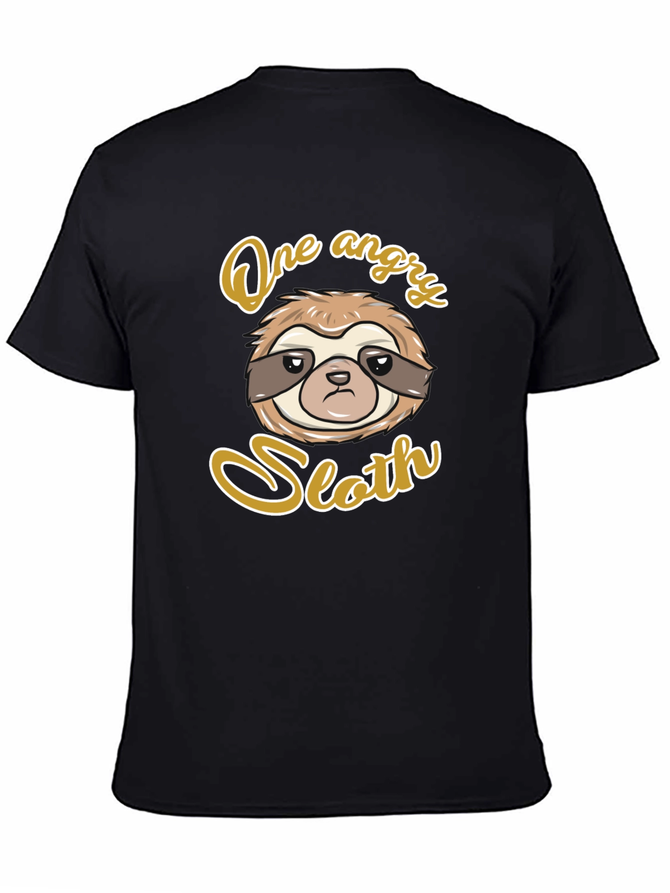 One Angry Sloth Graphic Print T-Shirt