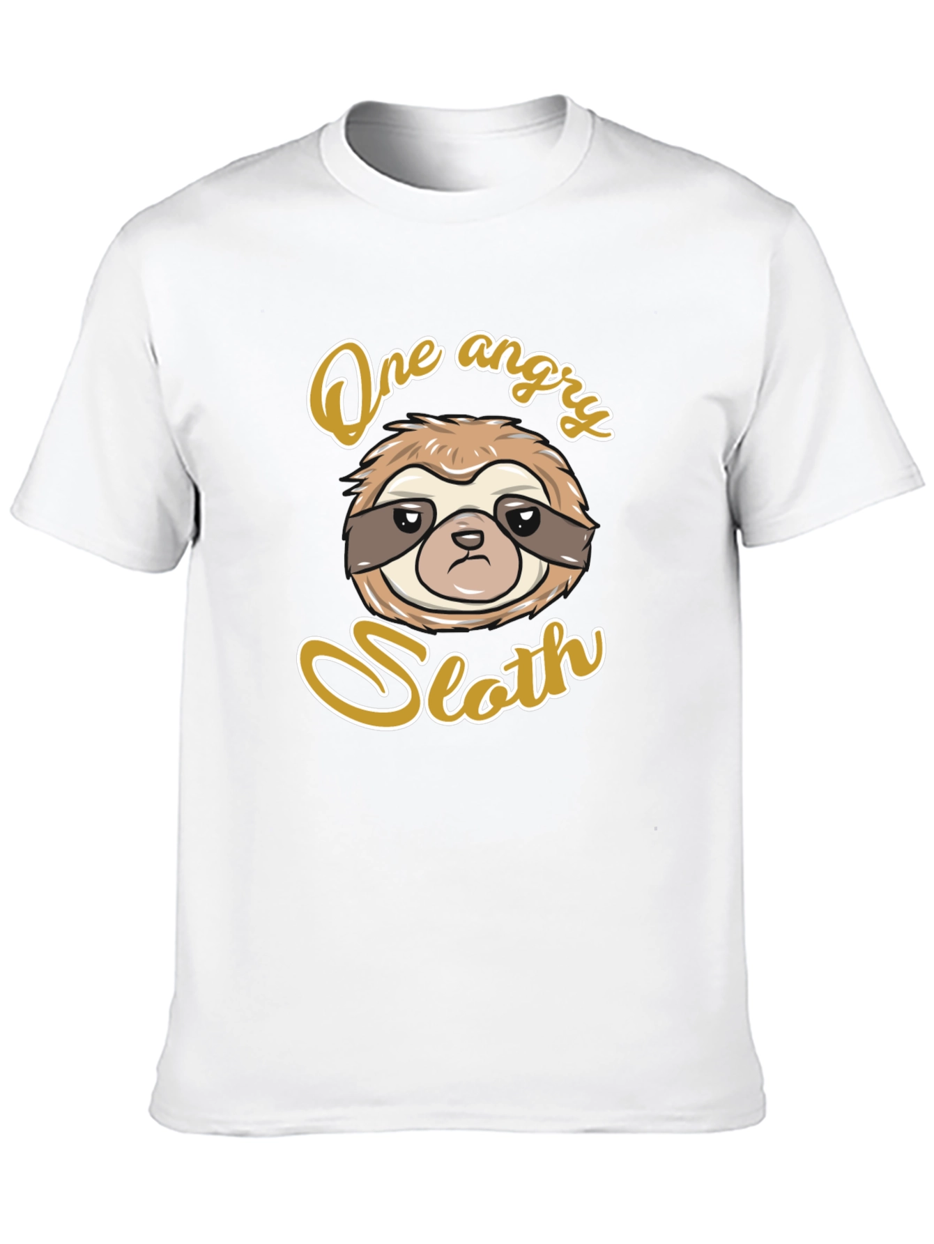 One Angry Sloth Graphic Print T-Shirt