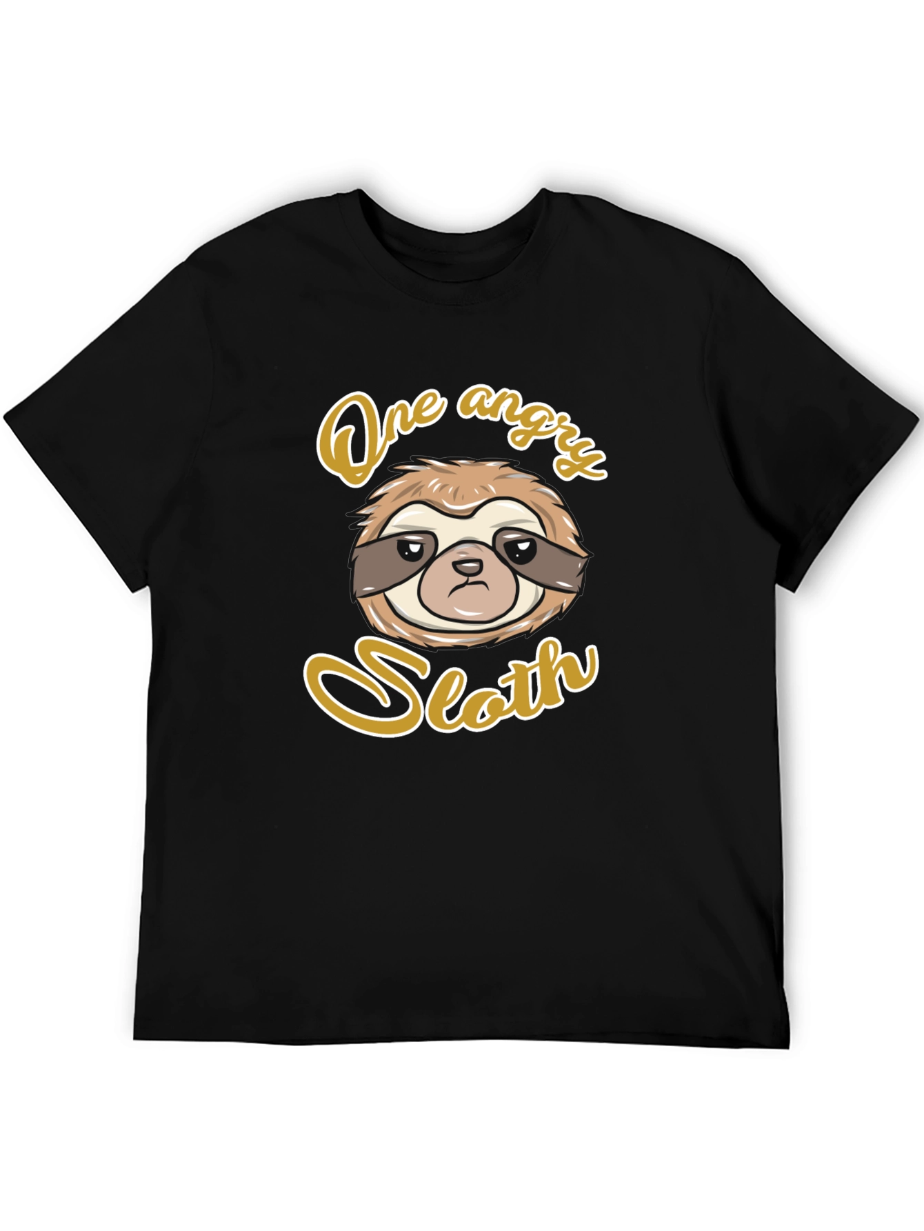One Angry Sloth Graphic Print T-Shirt