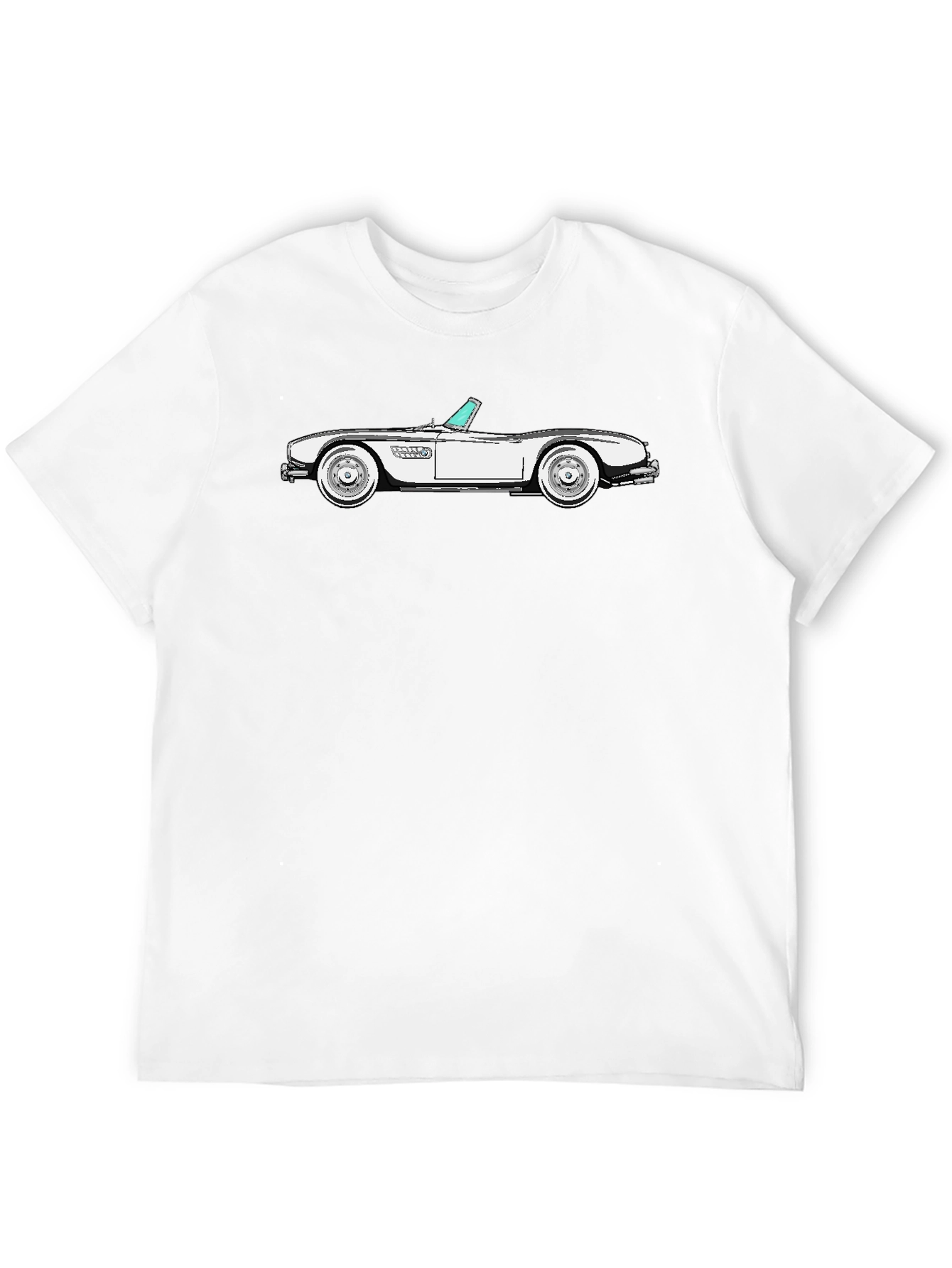 Classic Car Graphic Tee - Black Cotton T-Shirt