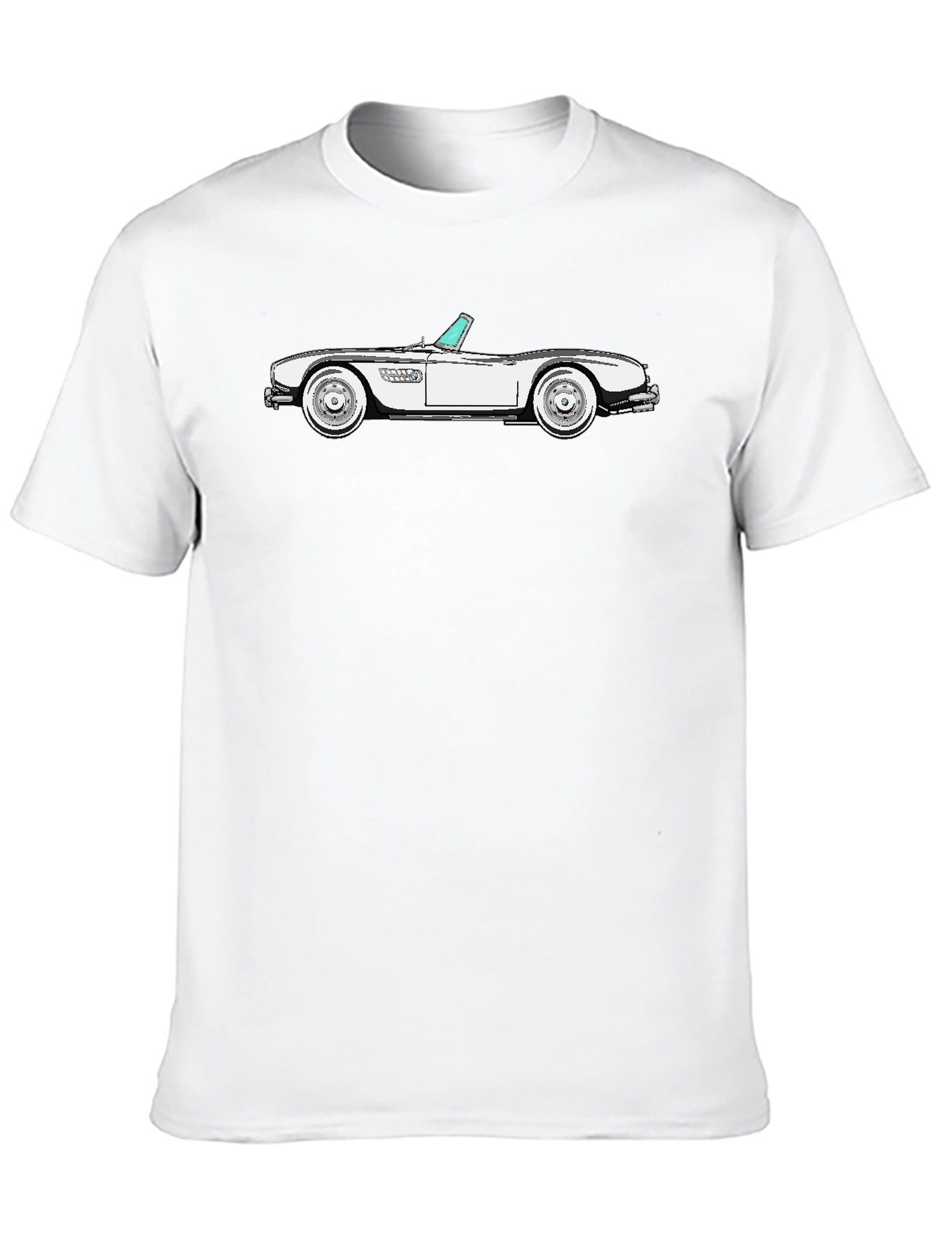 Classic Car Graphic Tee - Black Cotton T-Shirt