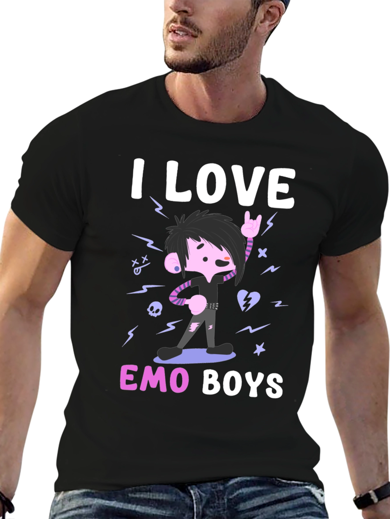 I Love Emo Boys Graphic Tee