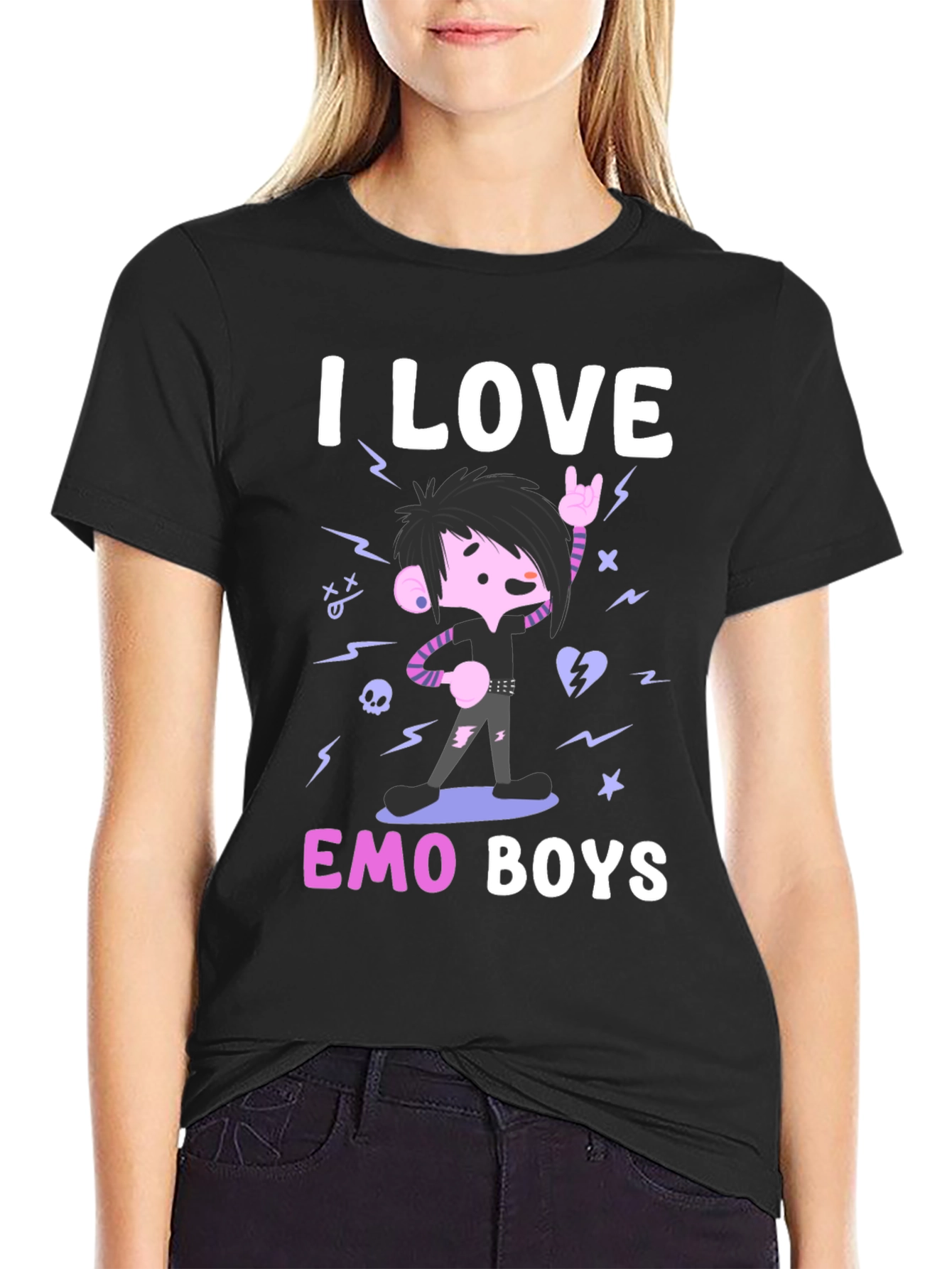 I Love Emo Boys Graphic Tee