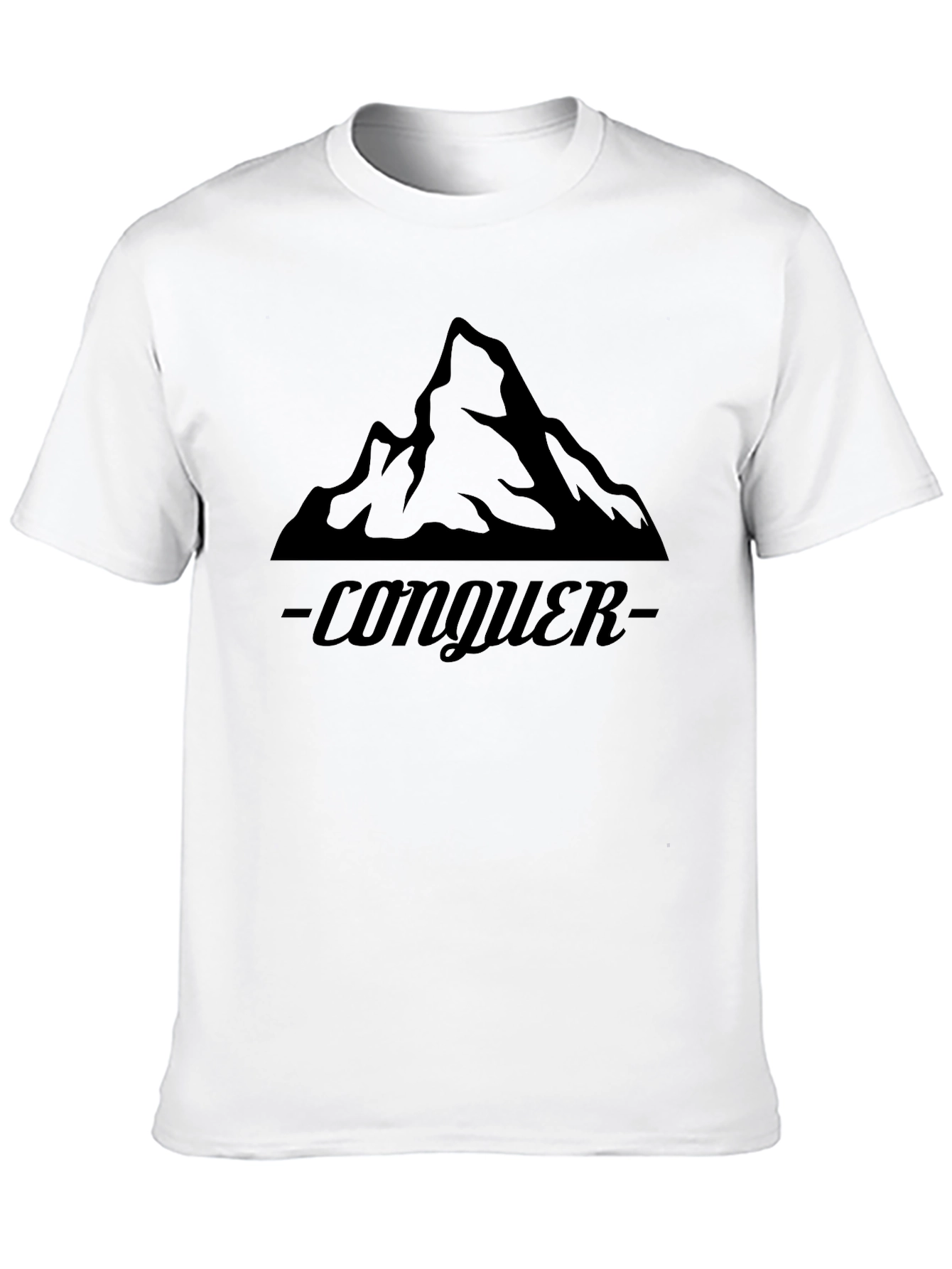 Conquer Mountain Graphic Tee - Black