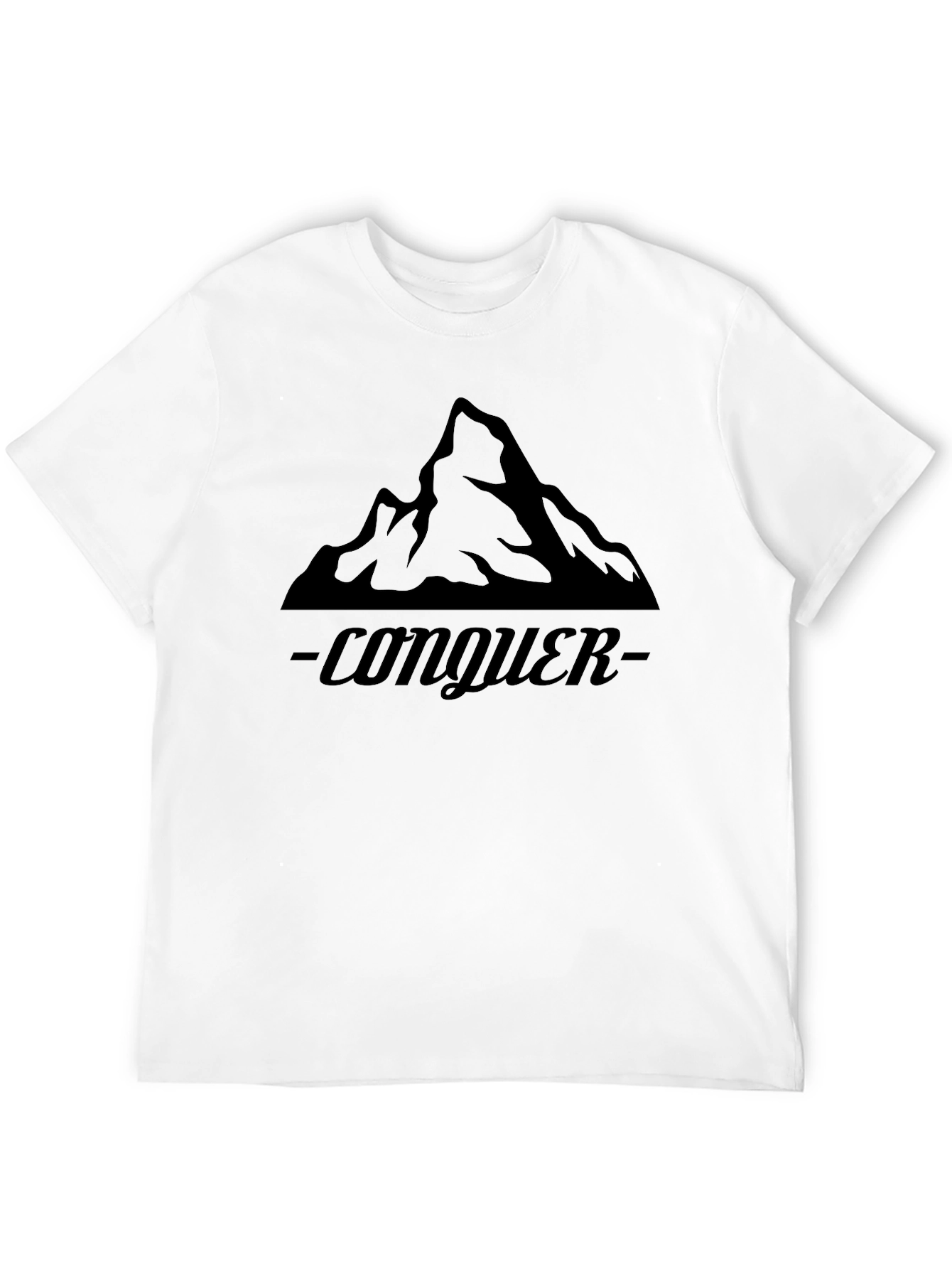 Conquer Mountain Graphic Tee - Black