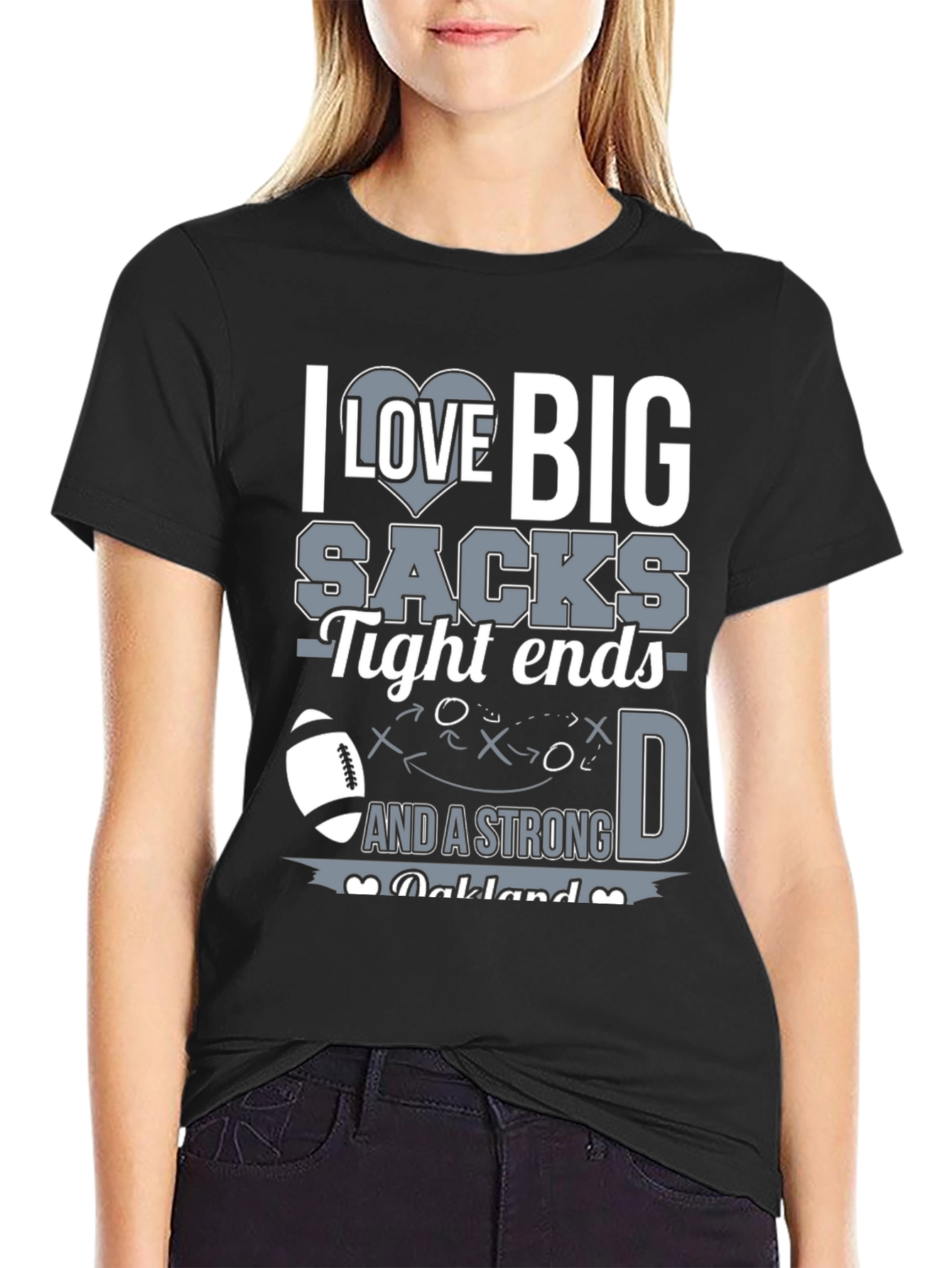 I Love Big Sacks Funny Football T-Shirt