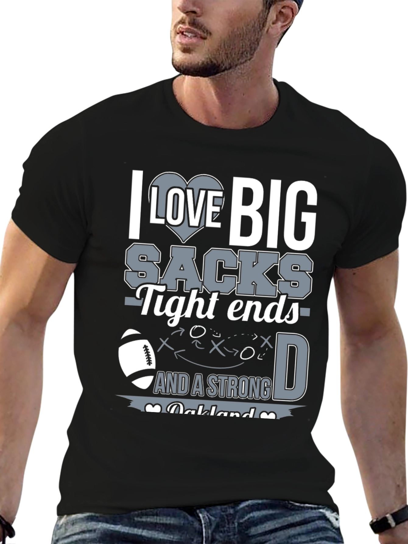 I Love Big Sacks Funny Football T-Shirt
