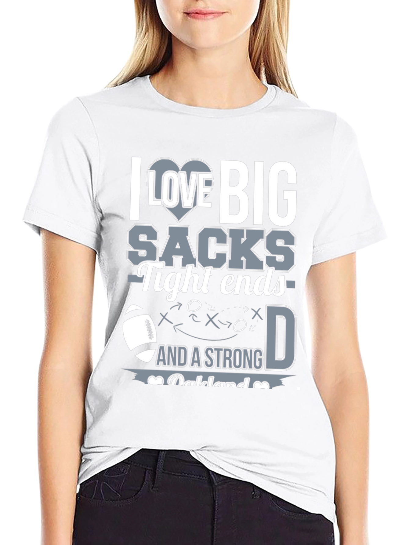 I Love Big Sacks Funny Football T-Shirt