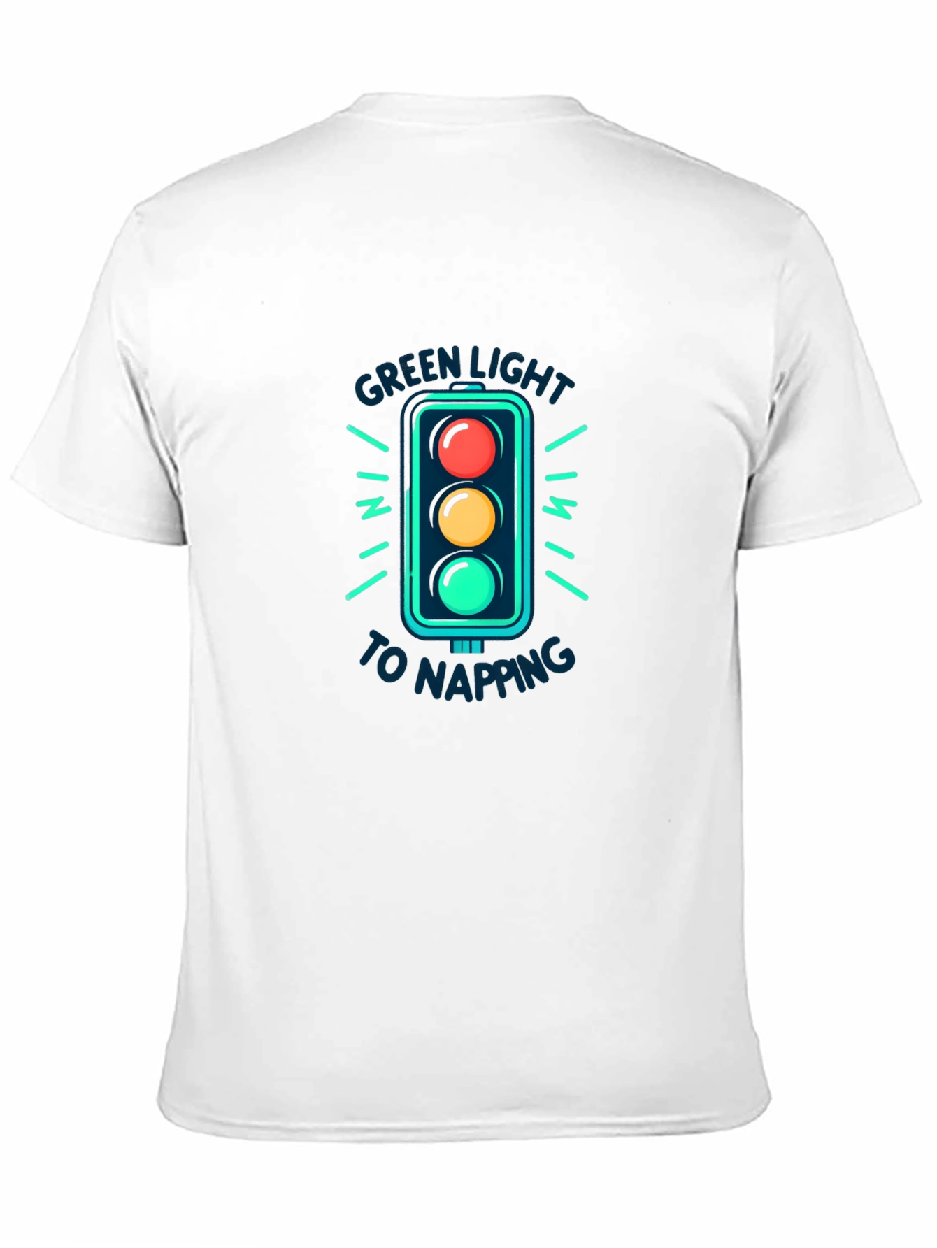 Green Light Napping Black T-Shirt